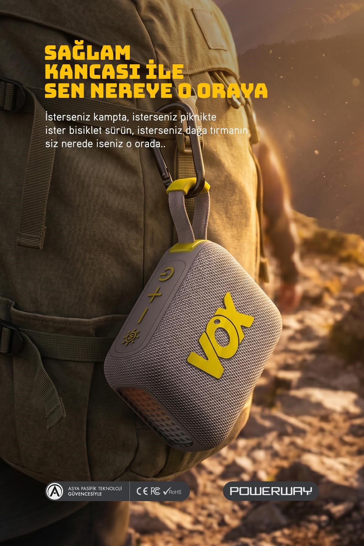 Vox Usb Hafıza Kartı Aux  Led Işıklı Bluetooth Hoparlör Hi-Fi Ses Bombası