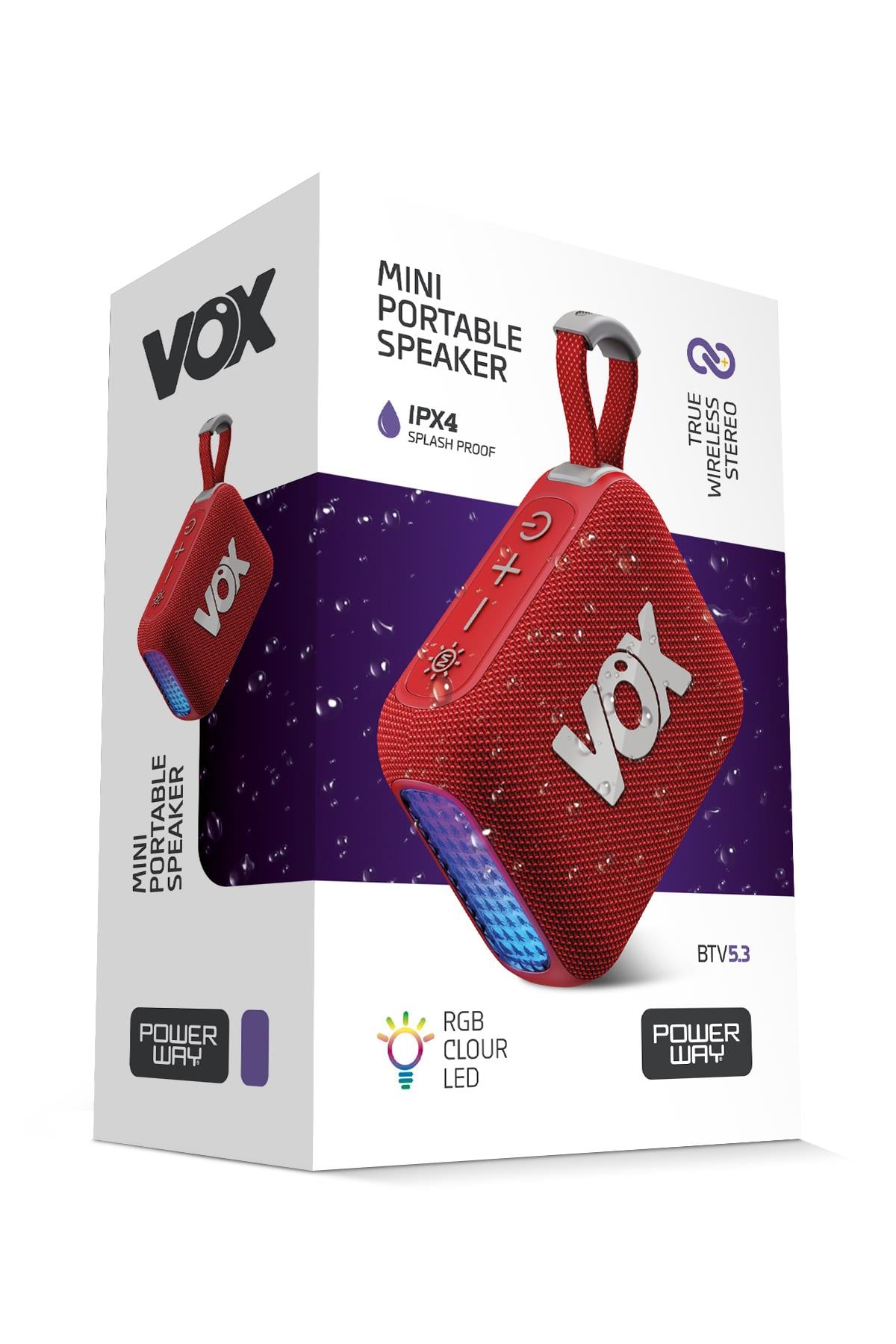 Vox Usb Hafıza Kartı Aux Radyo Led Işıklı Bluetooth Hoparlör Hi-Fi Ses Bombası