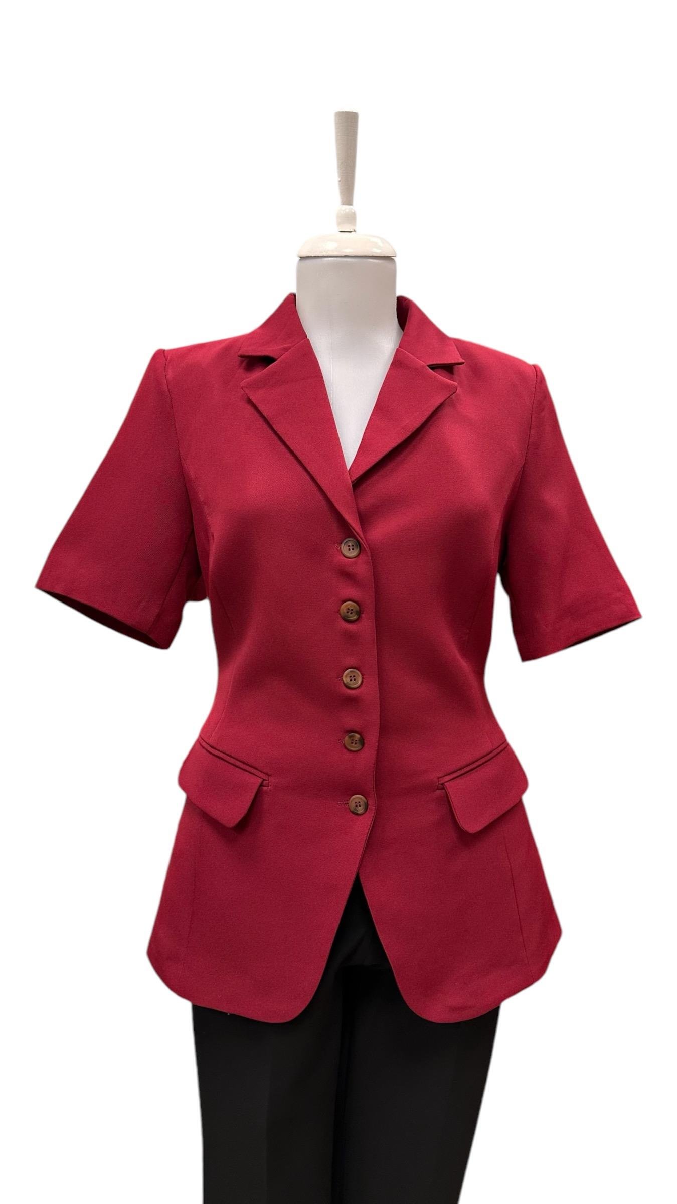 BELDEN OTURTMALI KISA KOL BLAZER CEKET VİŞNE