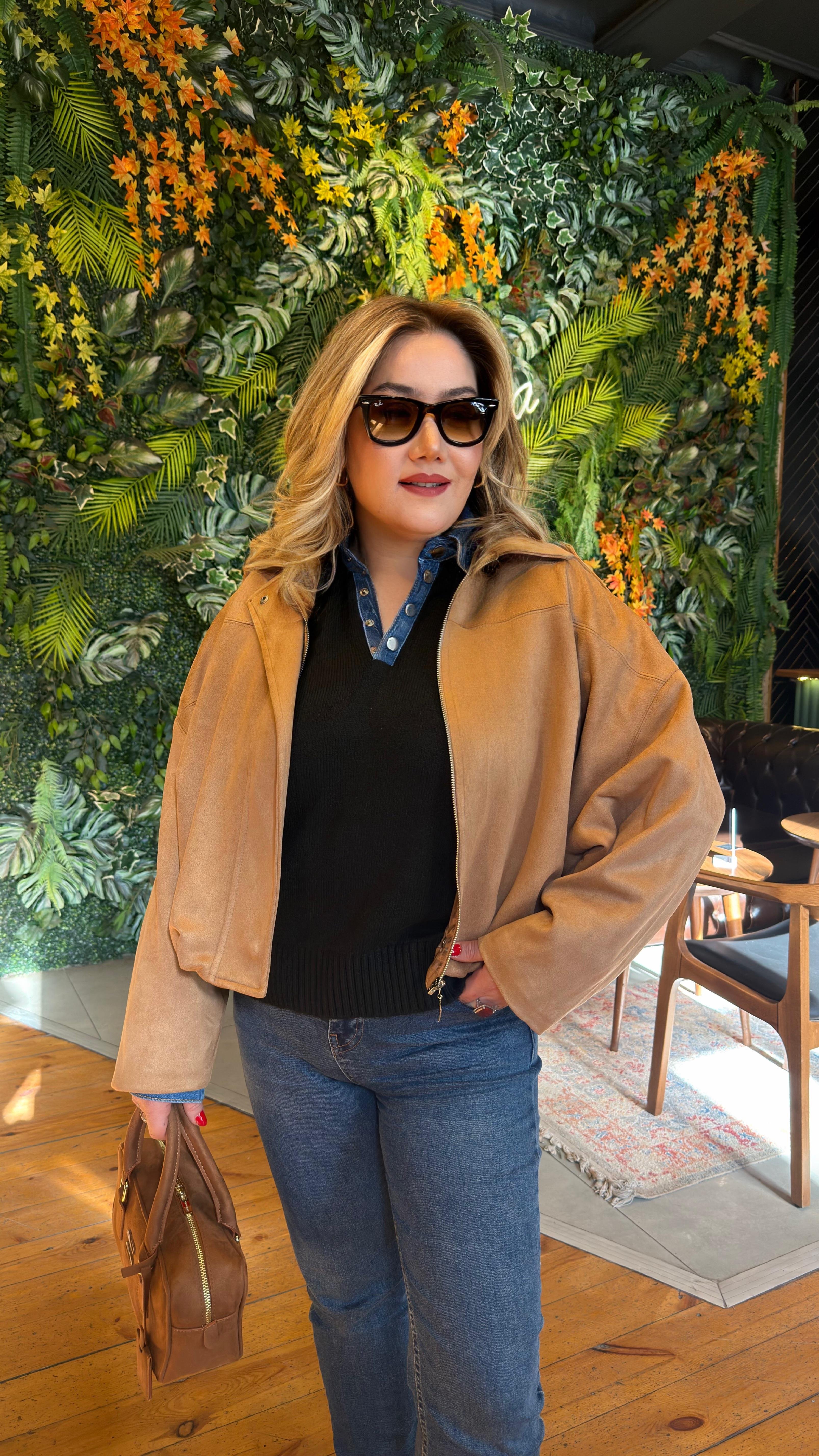 BOMBER CEKET CAMEL