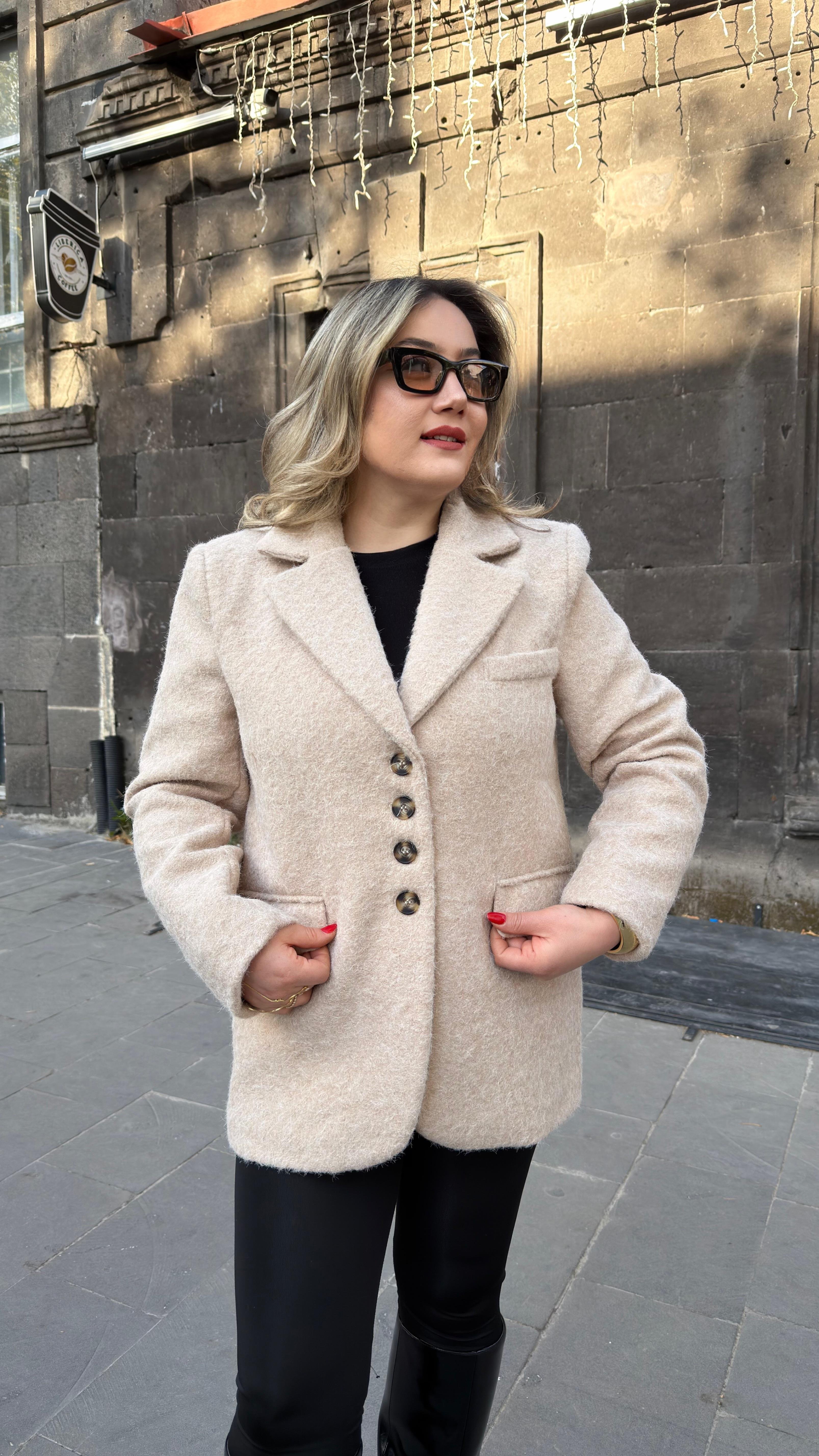BUKLET BLAZER CEKET BEJ