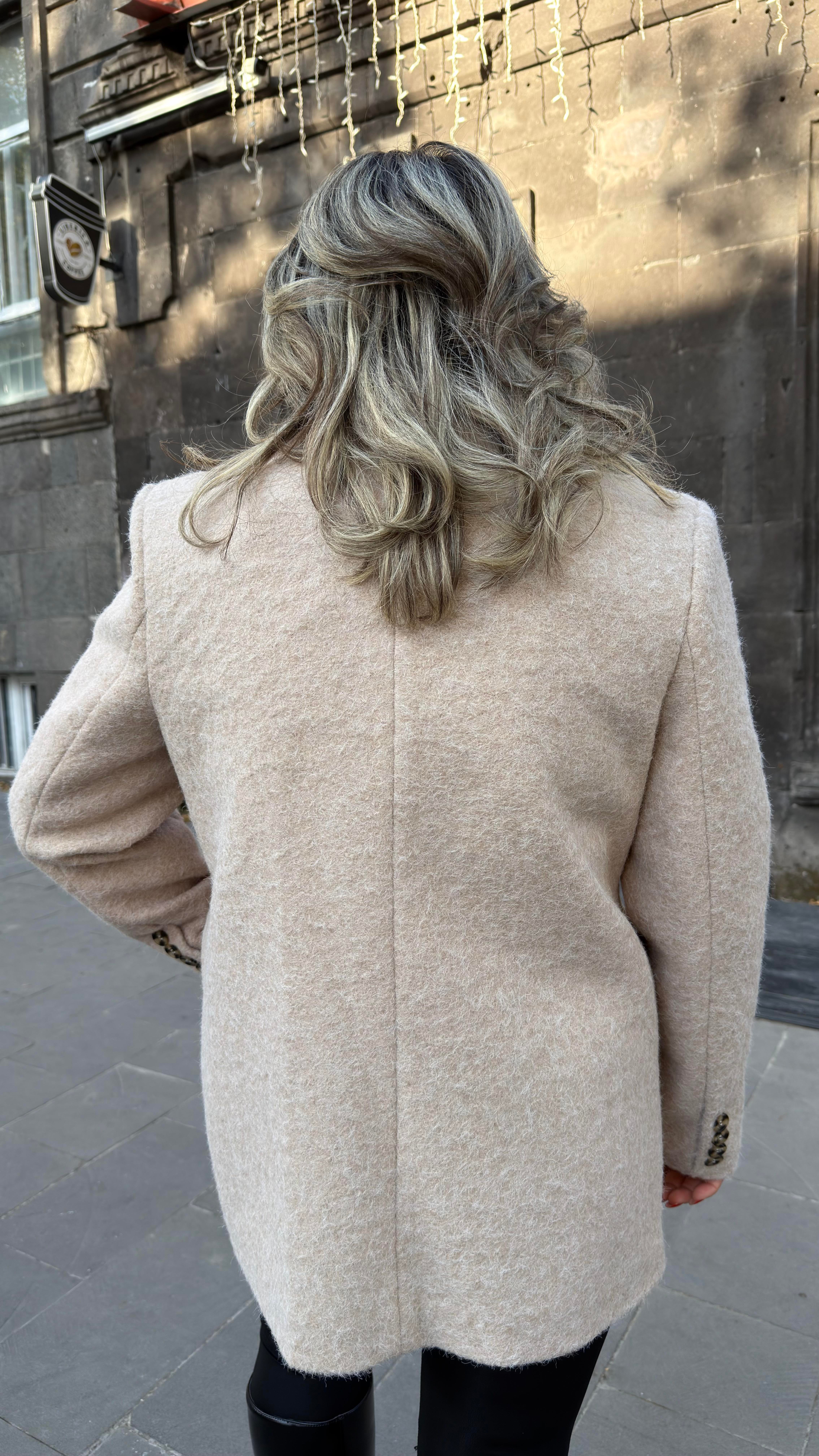 BUKLET BLAZER CEKET BEJ