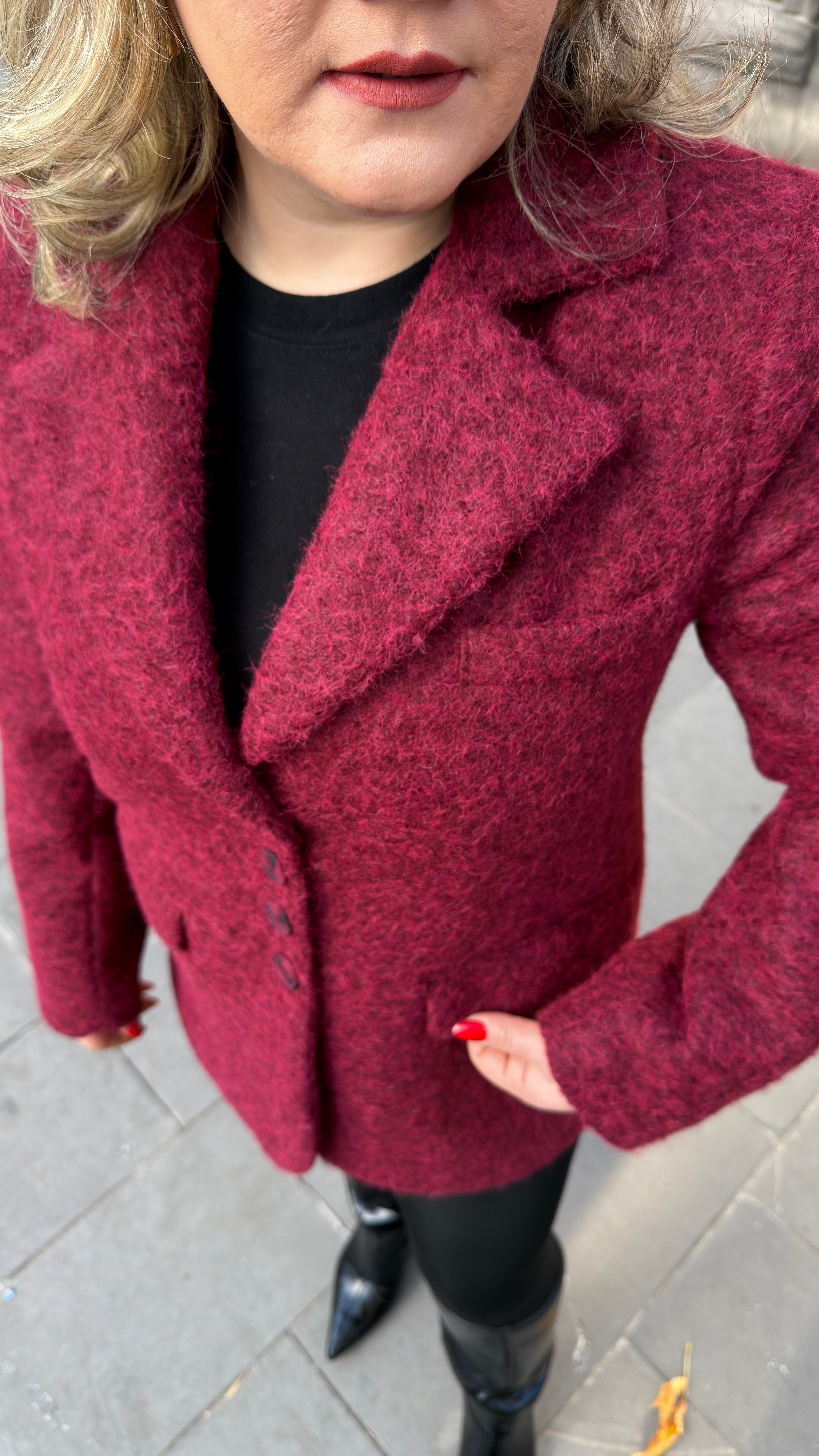 BUKLET BLAZER CEKET BORDO