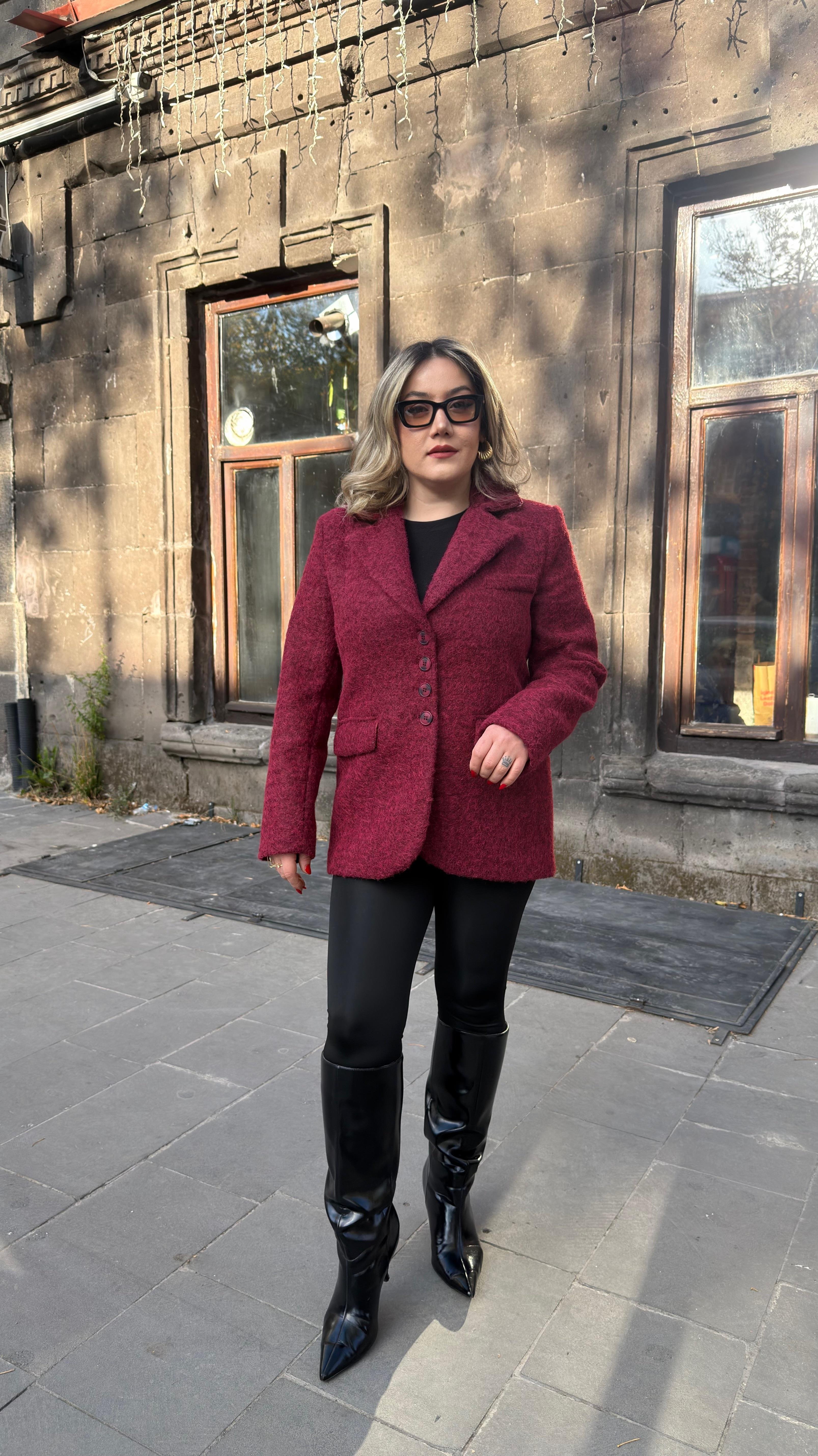 BUKLET BLAZER CEKET BORDO