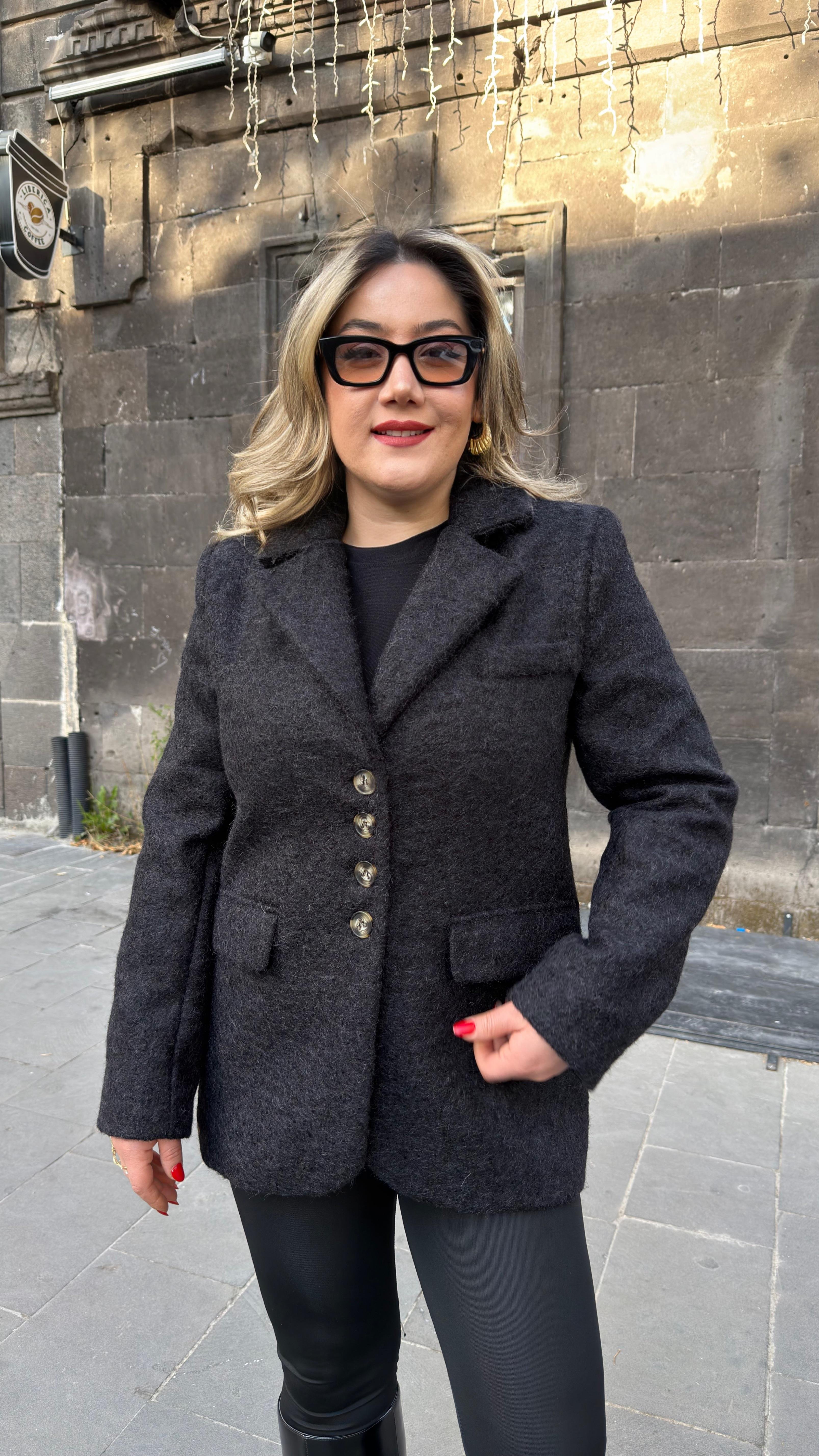 BUKLET BLAZER CEKET SİYAH