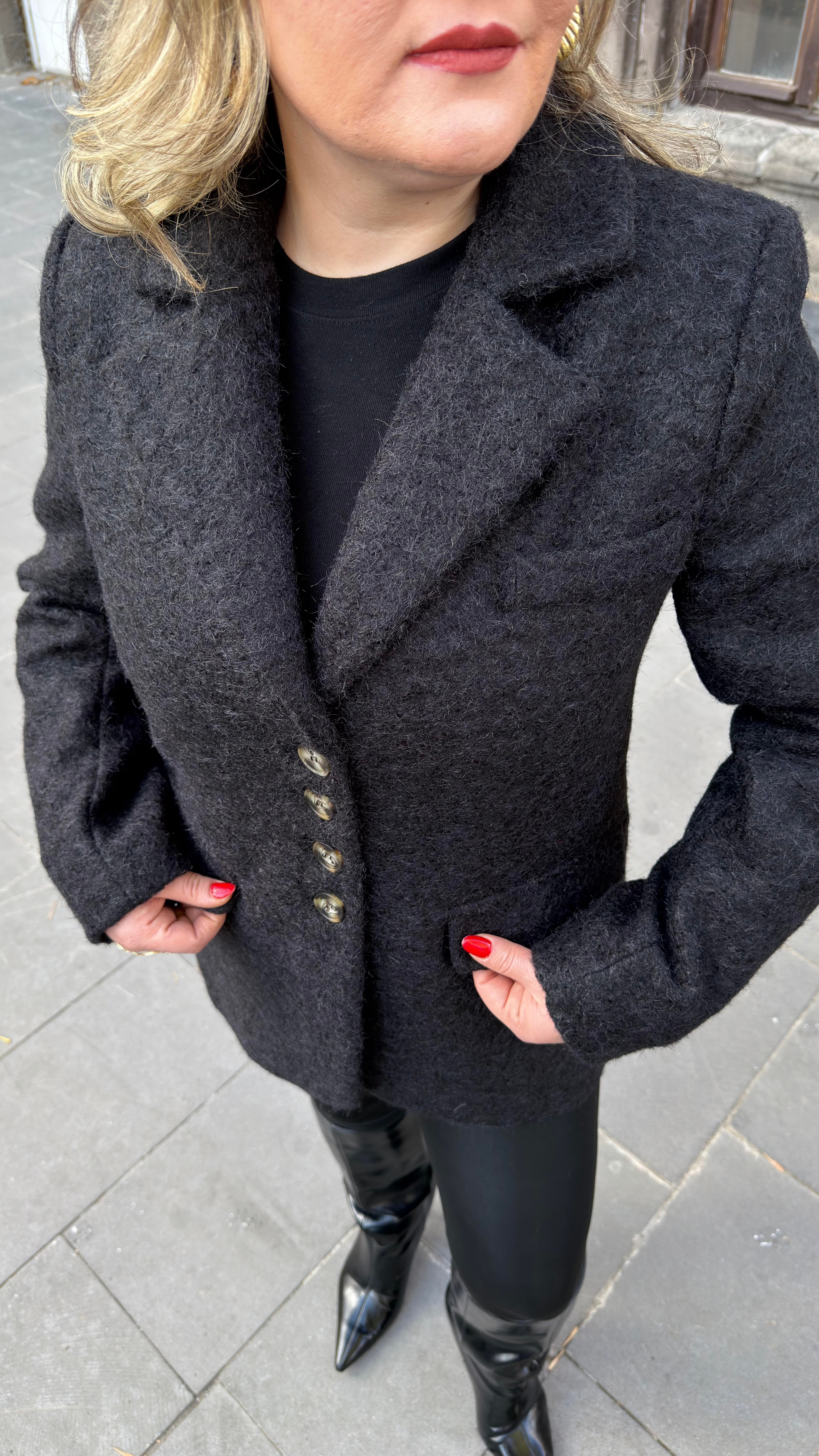 BUKLET BLAZER CEKET SİYAH