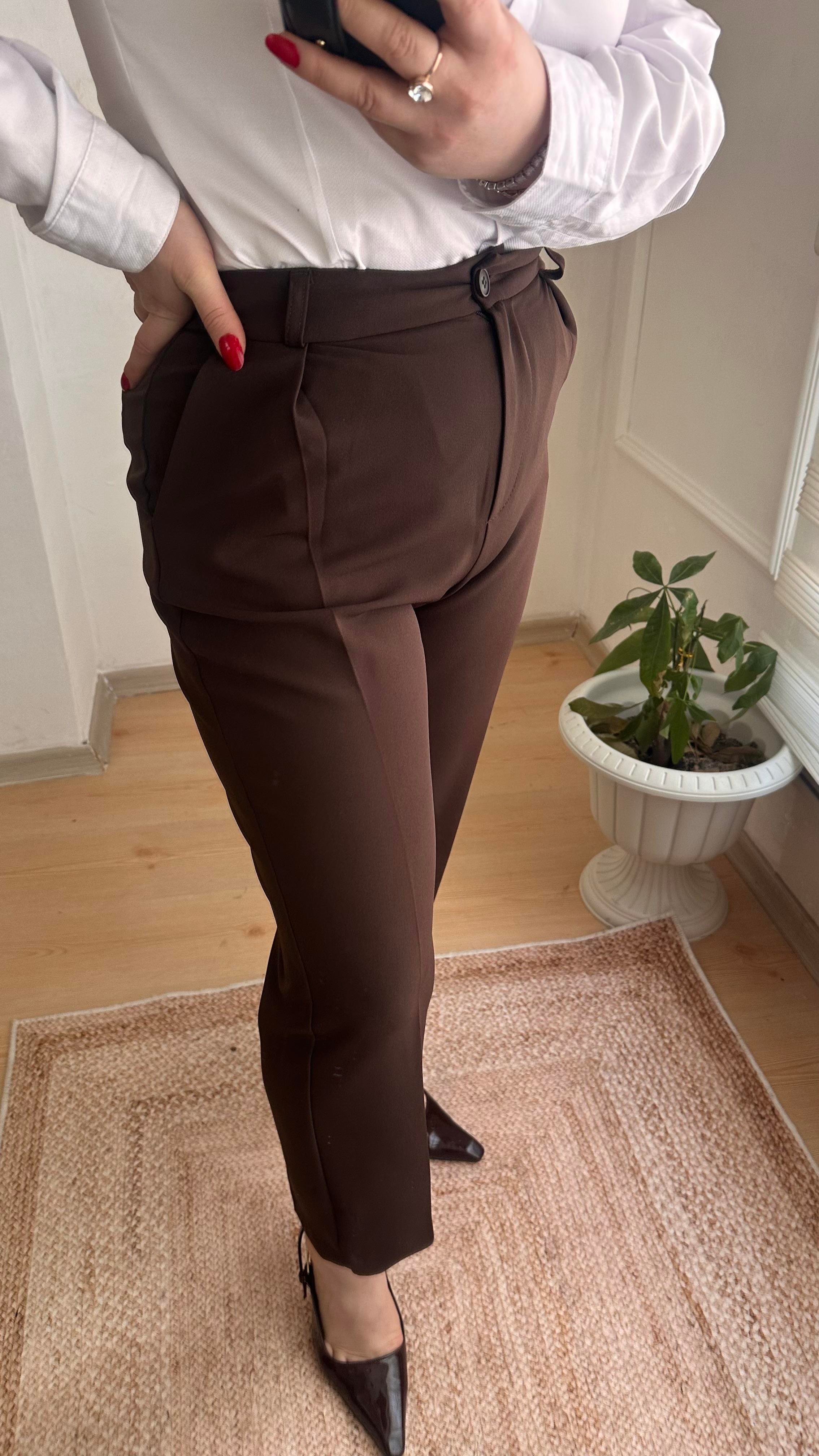 CARROT PANTOLONLU BLAZER CEKET TAKIM ACI KAHVE