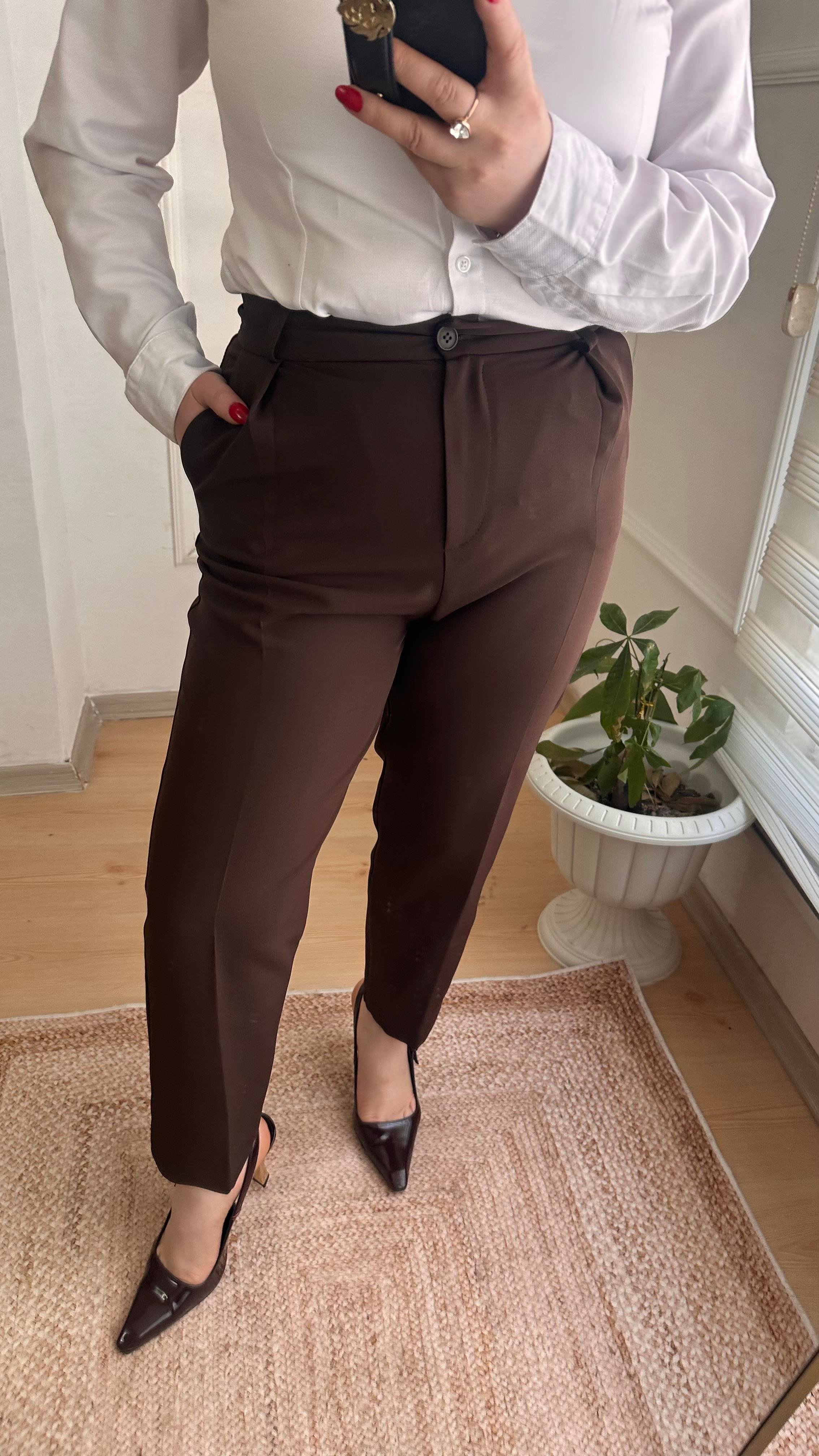 CARROT PANTOLONLU BLAZER CEKET TAKIM ACI KAHVE