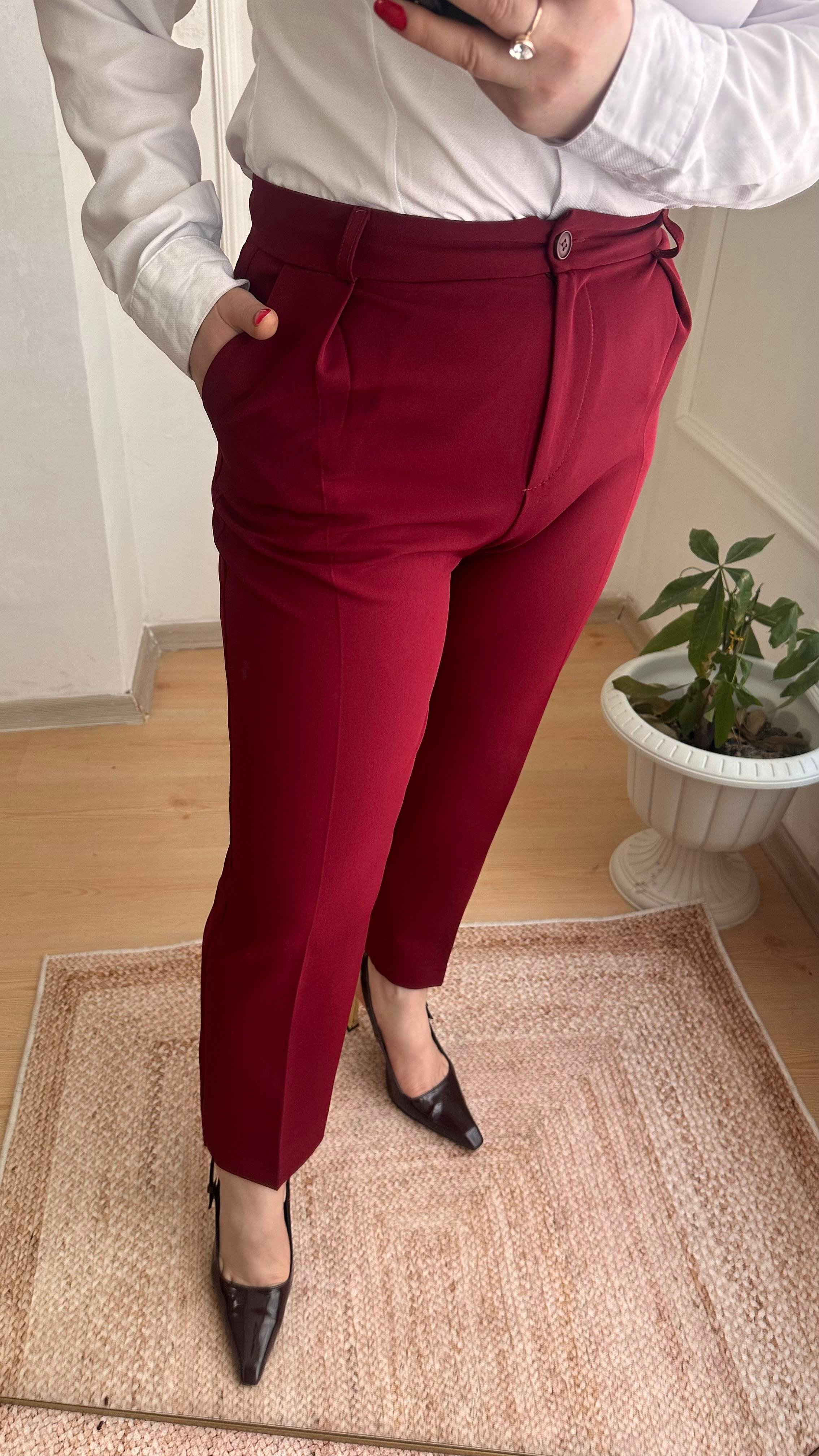 CARROT PANTOLONLU BLAZER CEKET TAKIM BORDO