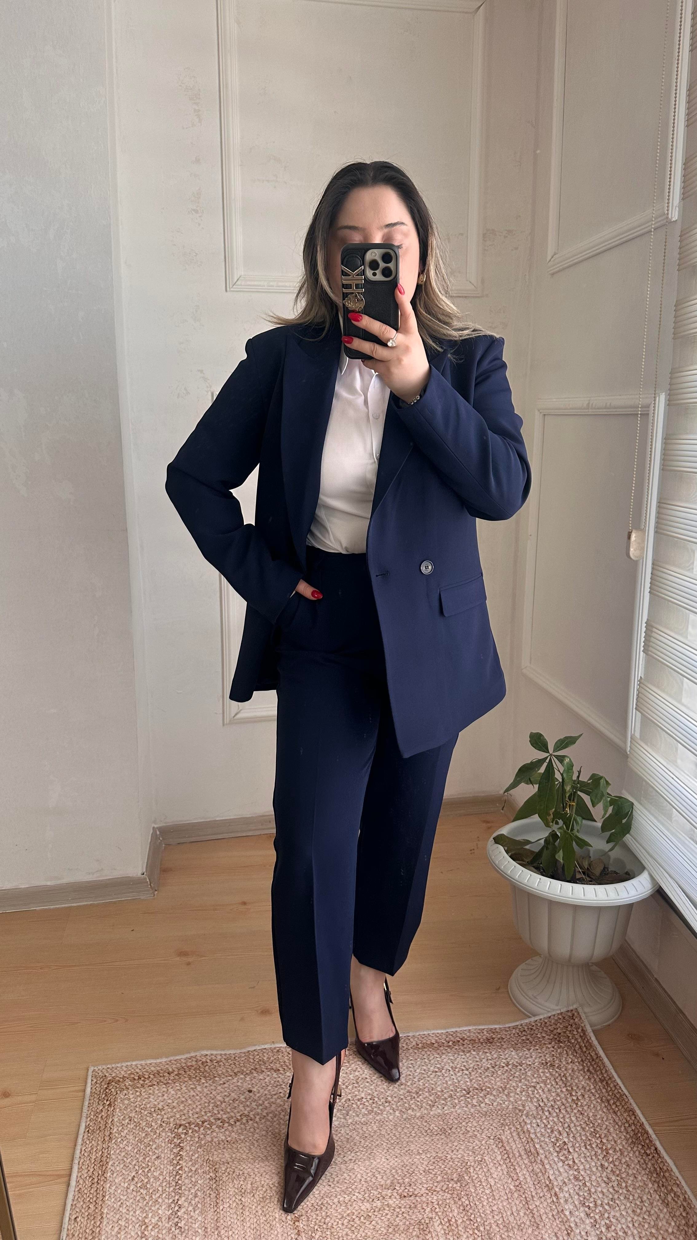 CARROT PANTOLONLU BLAZER CEKET TAKIM LACİVERT