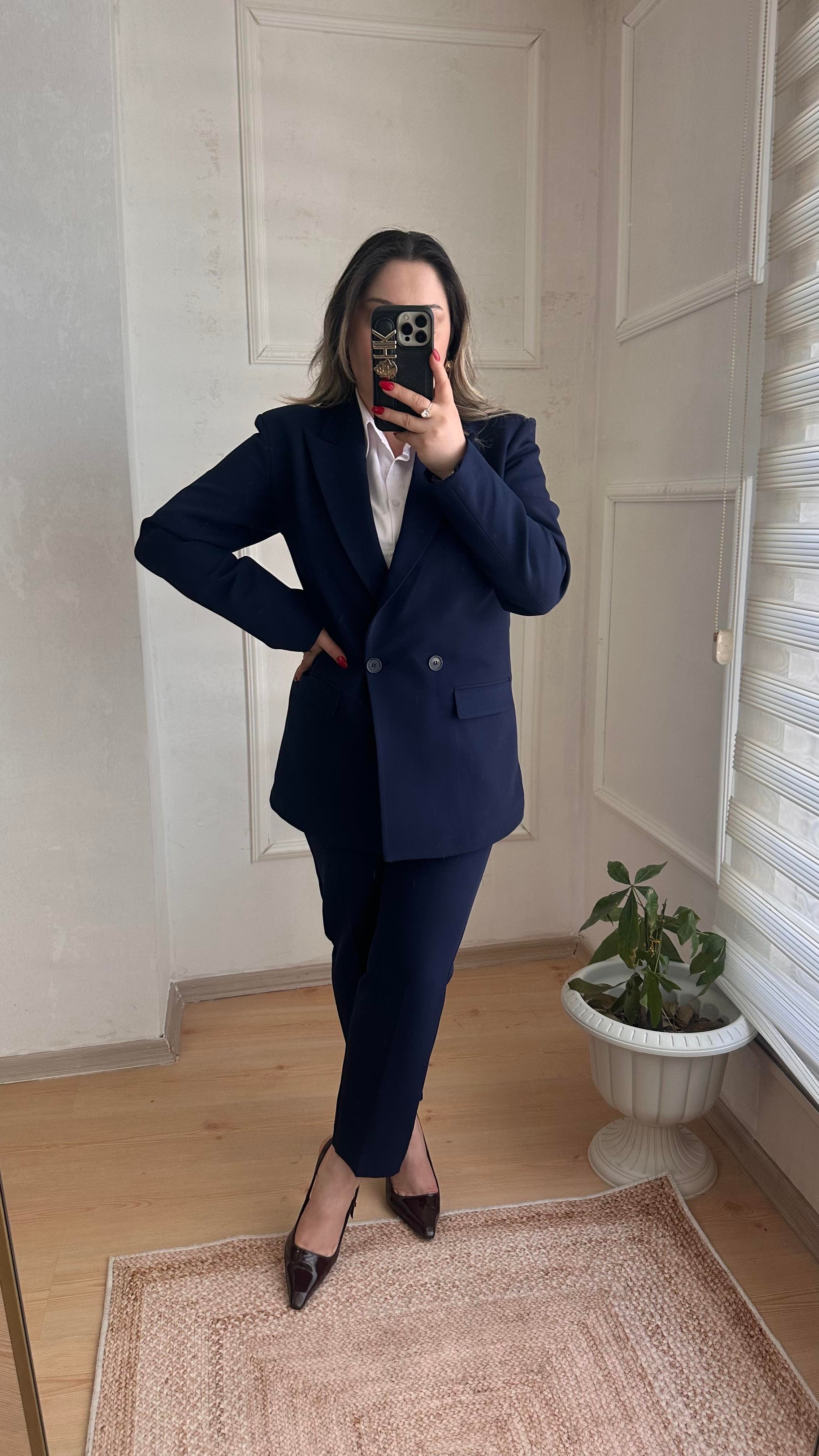CARROT PANTOLONLU BLAZER CEKET TAKIM LACİVERT