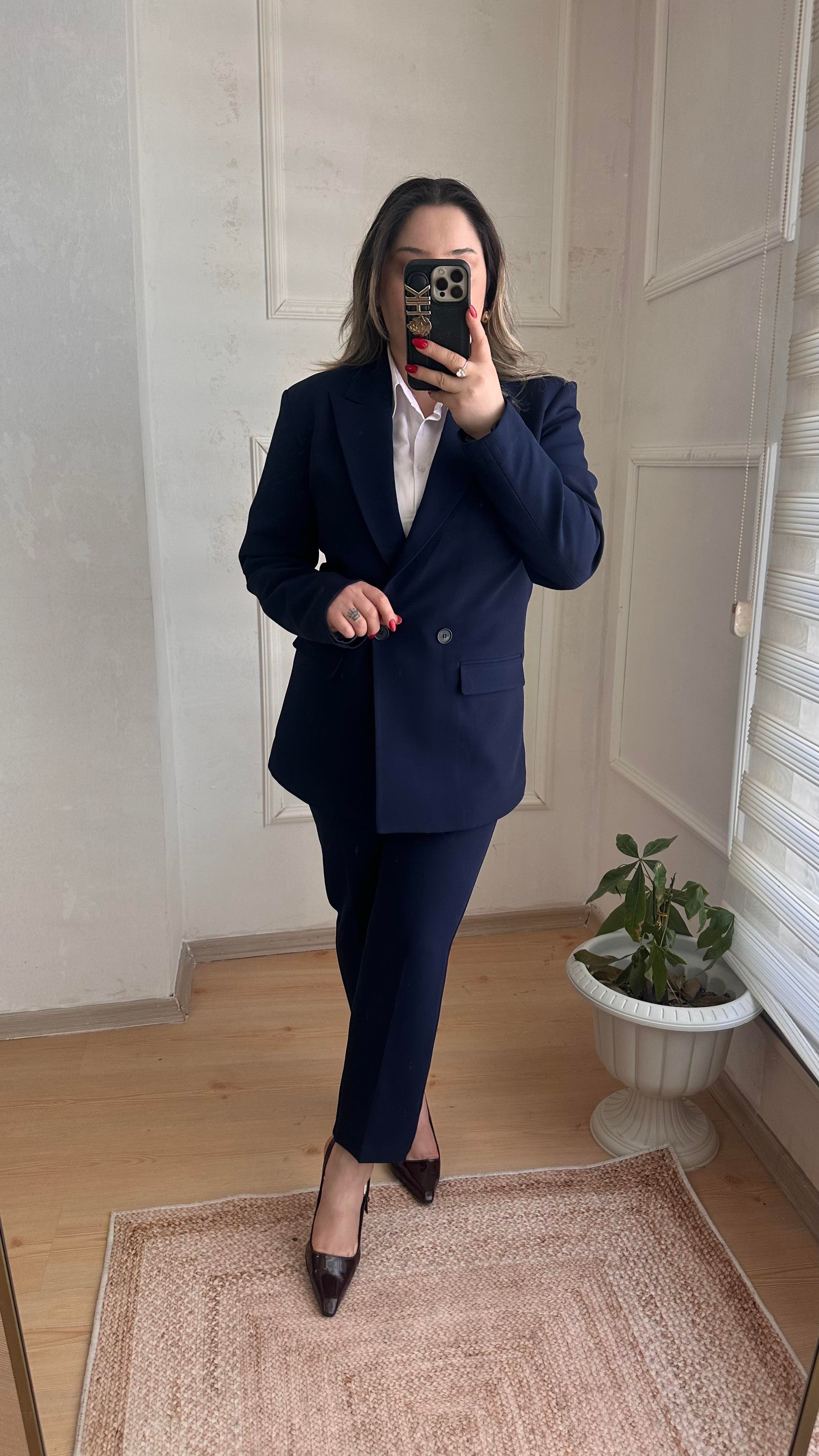 CARROT PANTOLONLU BLAZER CEKET TAKIM LACİVERT