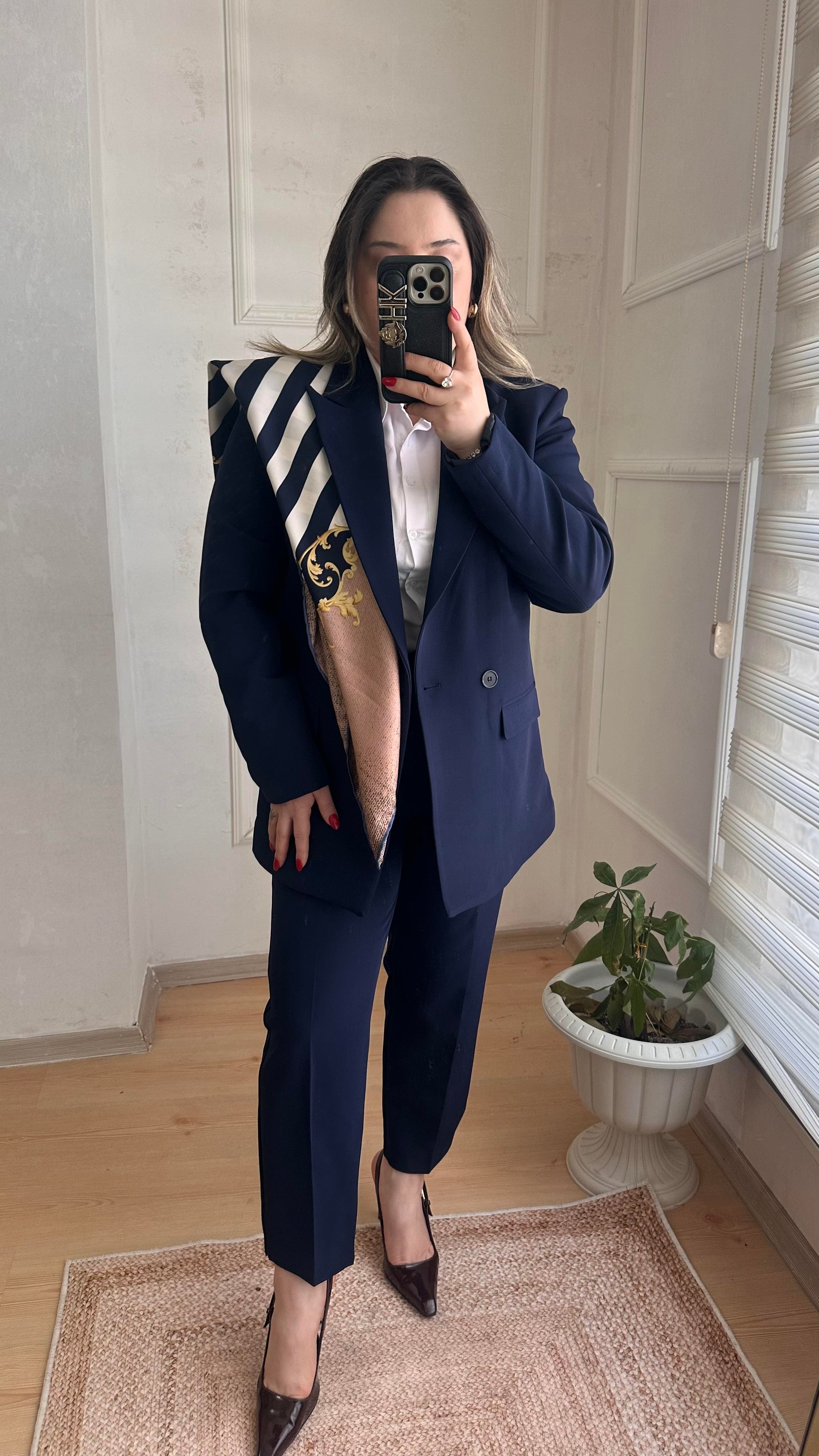 CARROT PANTOLONLU BLAZER CEKET TAKIM LACİVERT