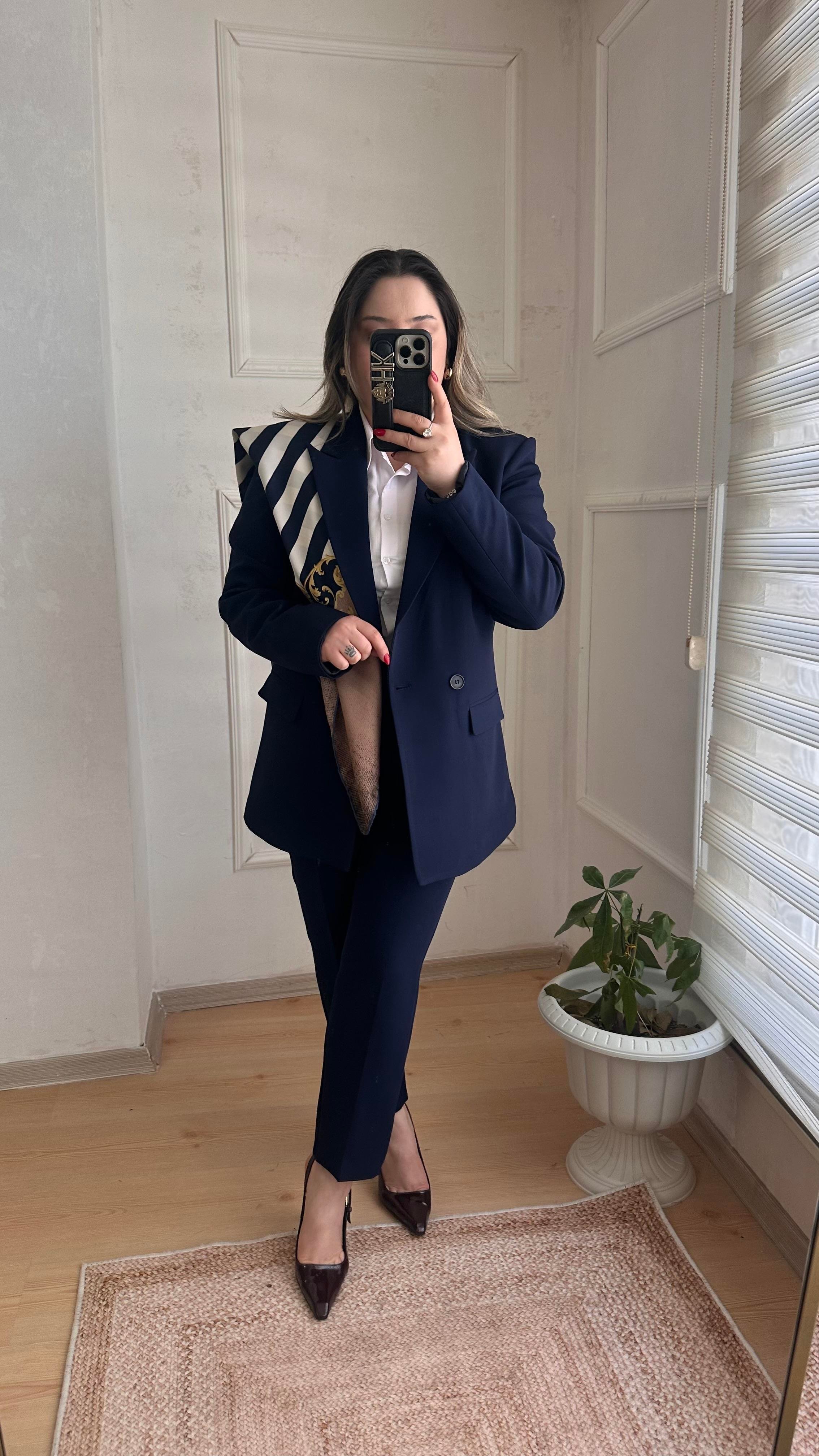 CARROT PANTOLONLU BLAZER CEKET TAKIM LACİVERT