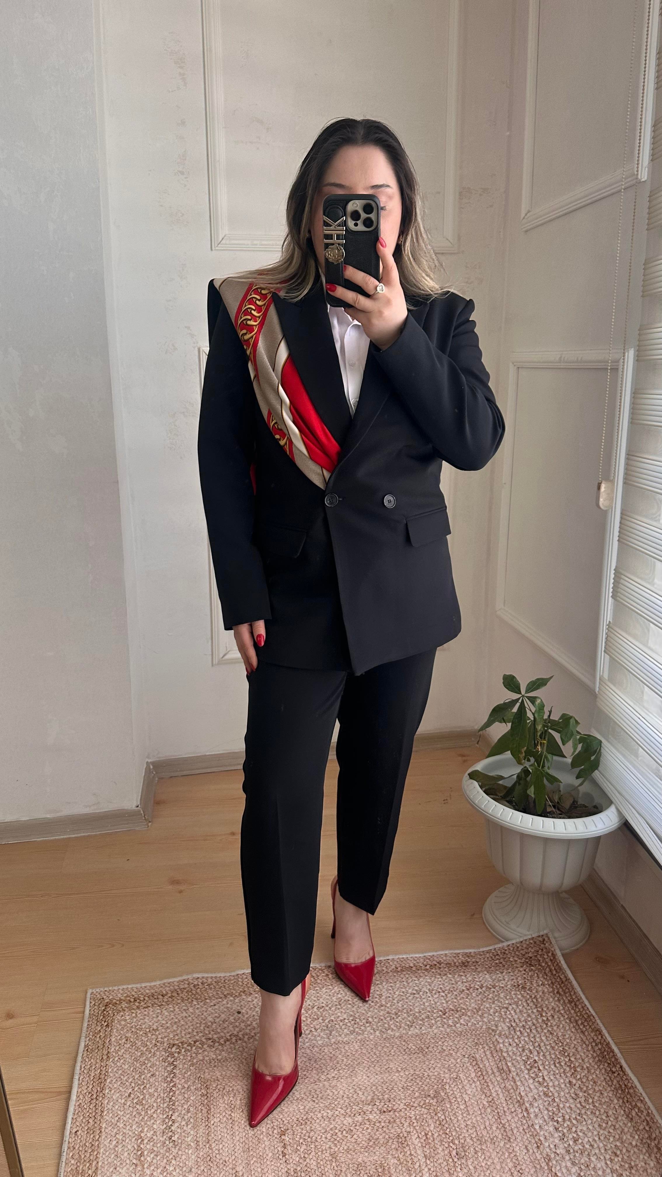 CARROT PANTOLONLU BLAZER CEKET TAKIM SİYAH