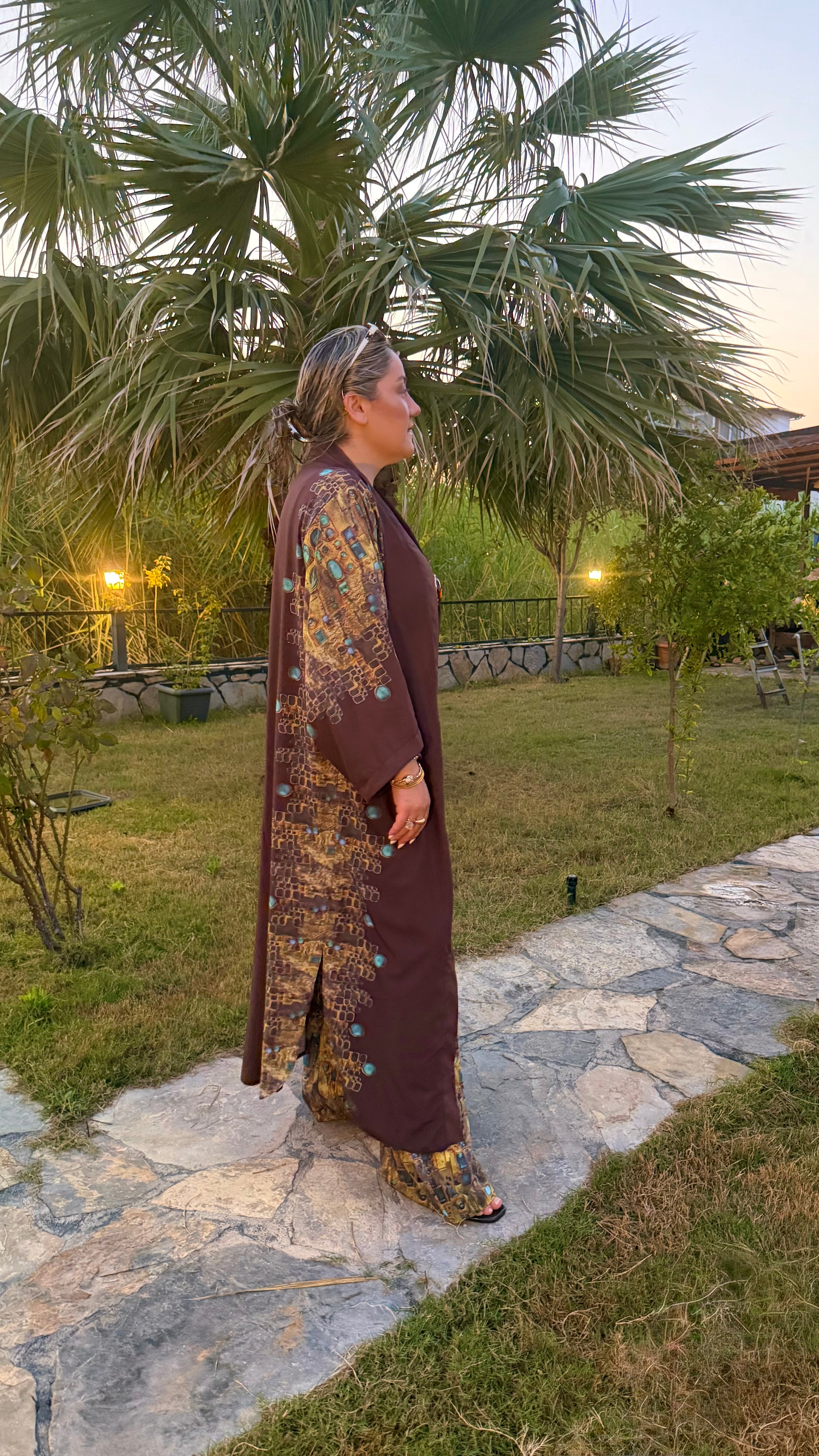 DESENLİ KİMONO ÜÇLÜ TAKIM