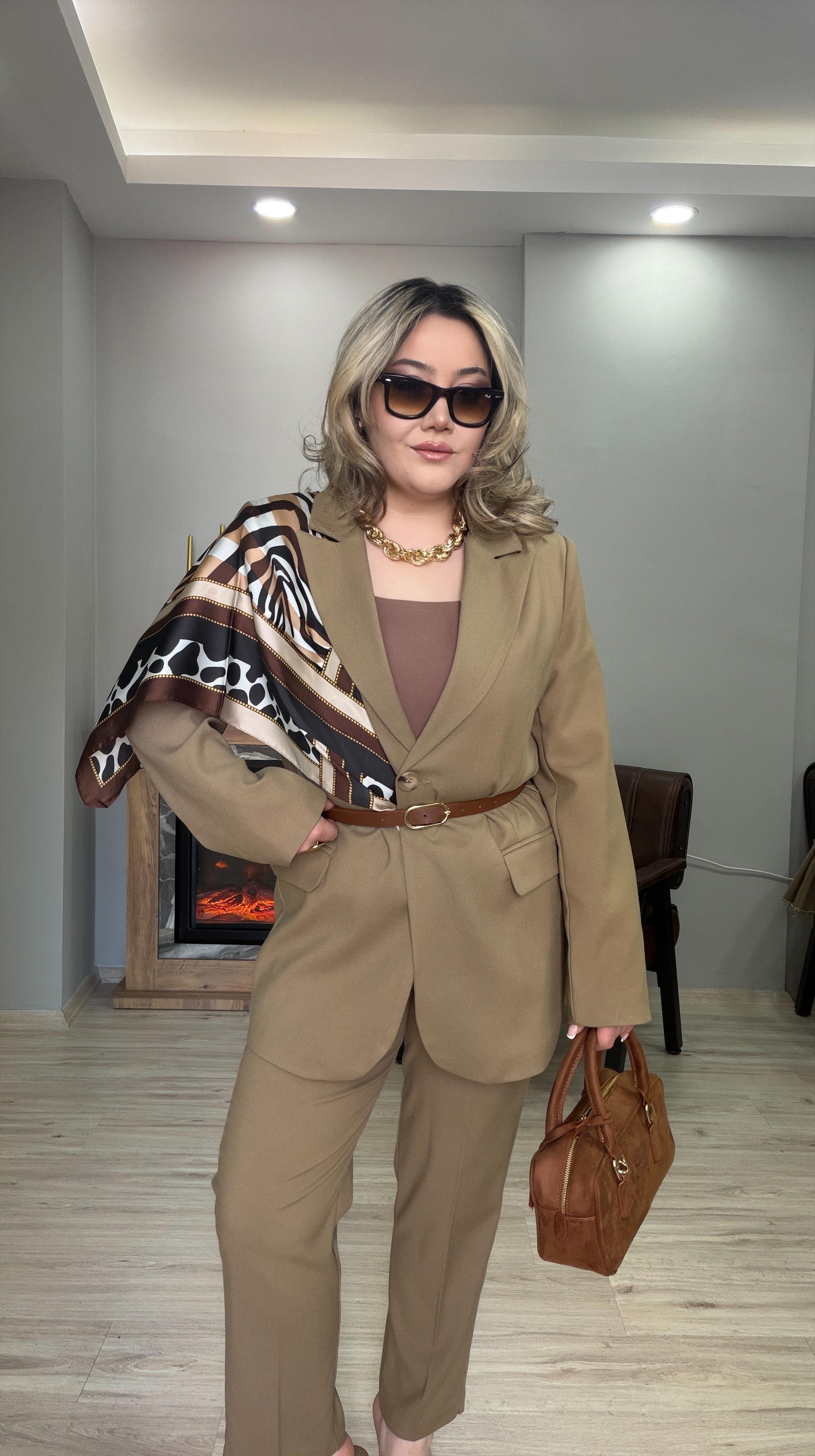DÜĞMELİ BLAZER CEKET CAMEL