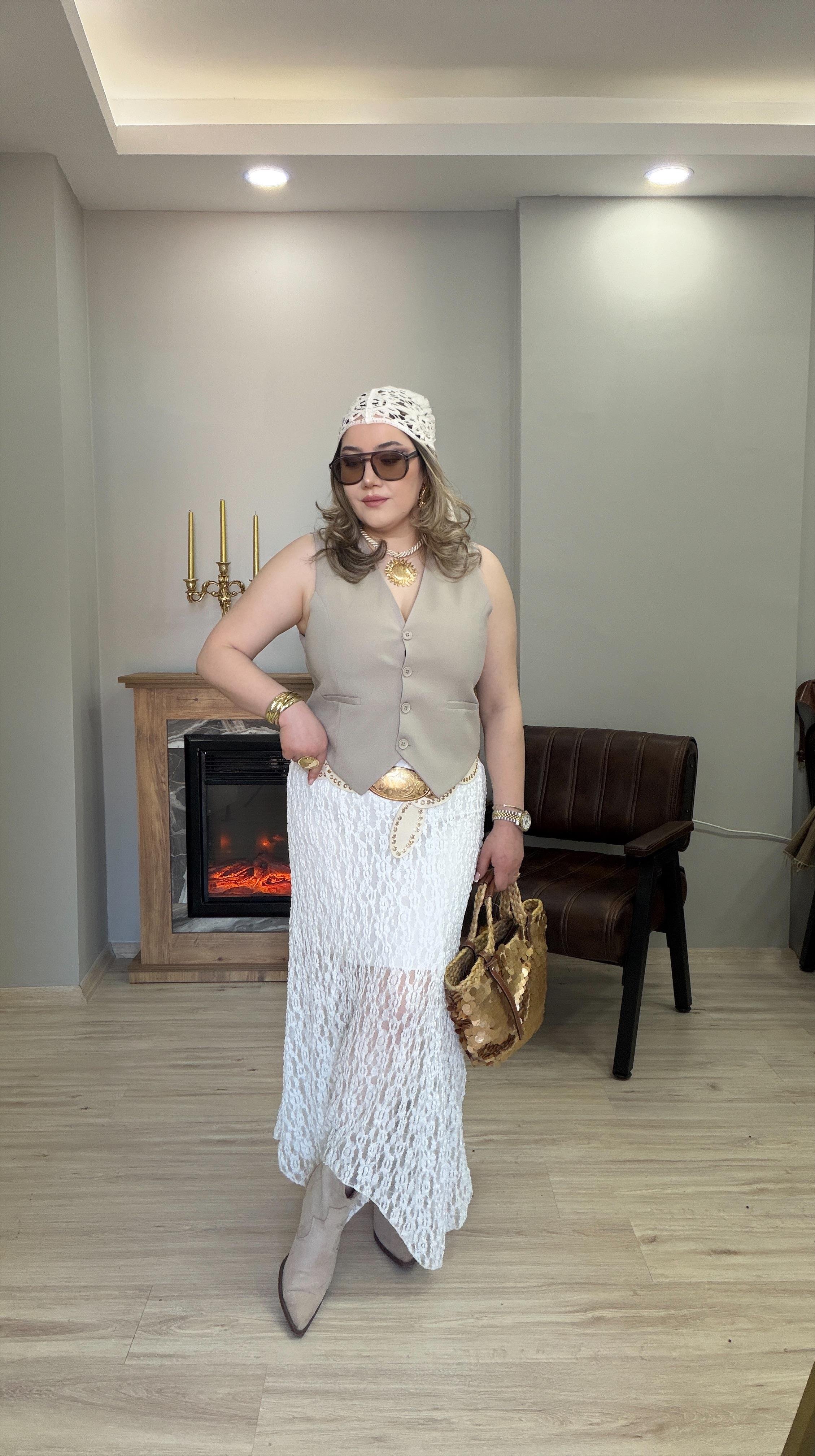 KEMER DETAYLI CEPKEN YELEK TAŞ