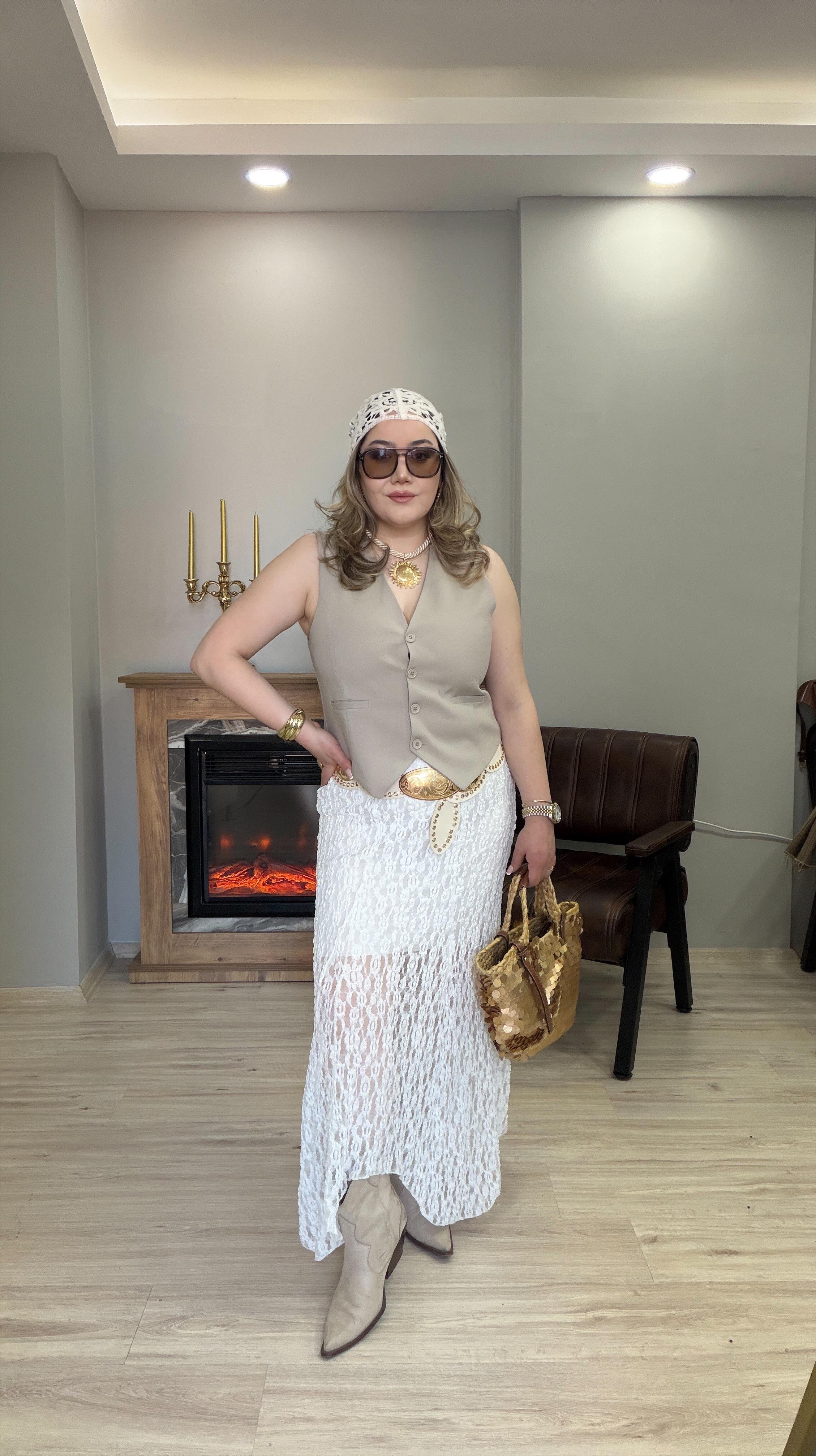 KEMER DETAYLI CEPKEN YELEK TAŞ