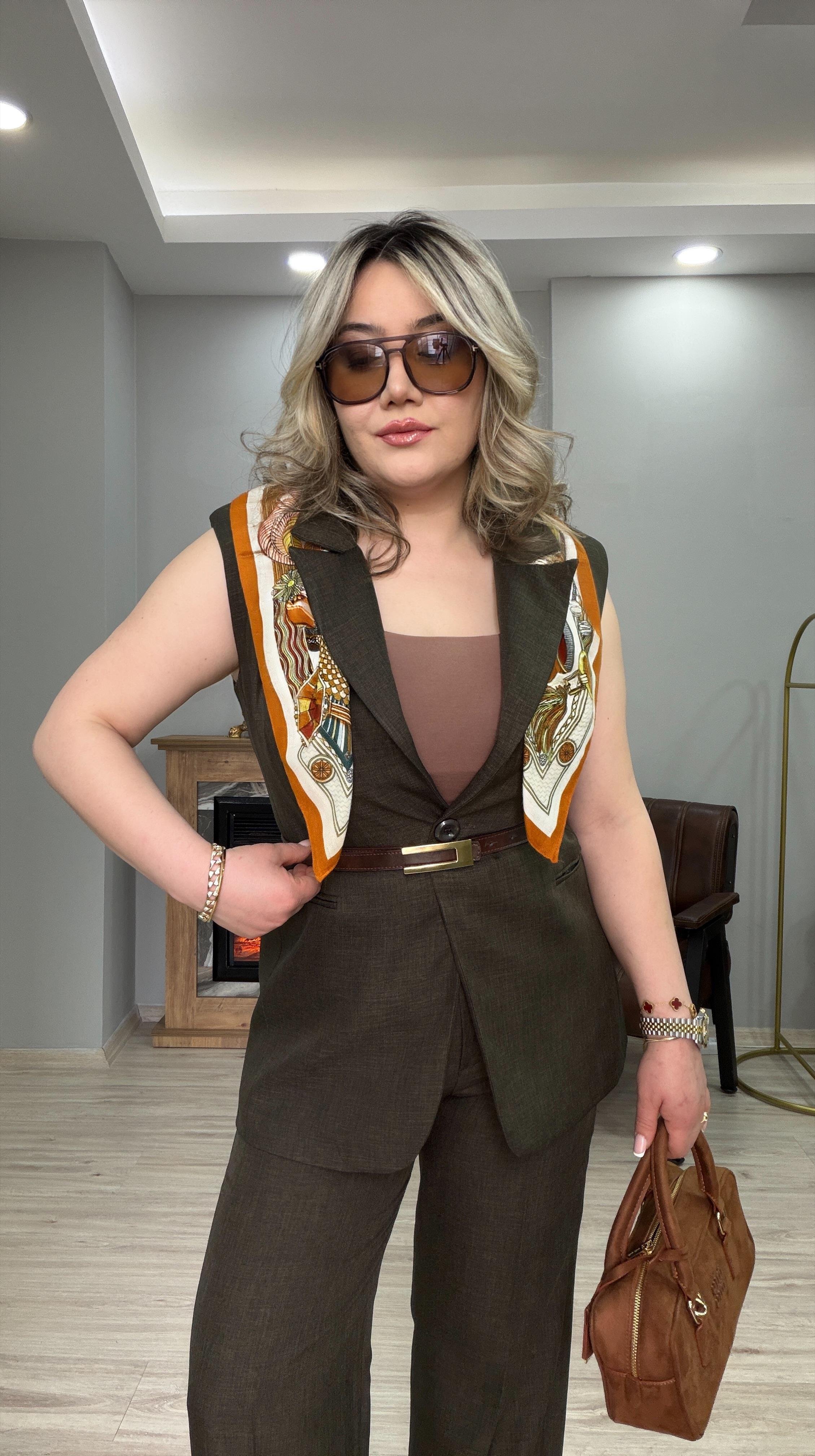 KEMERLİ YELEKLİ HAKİ TAKIM