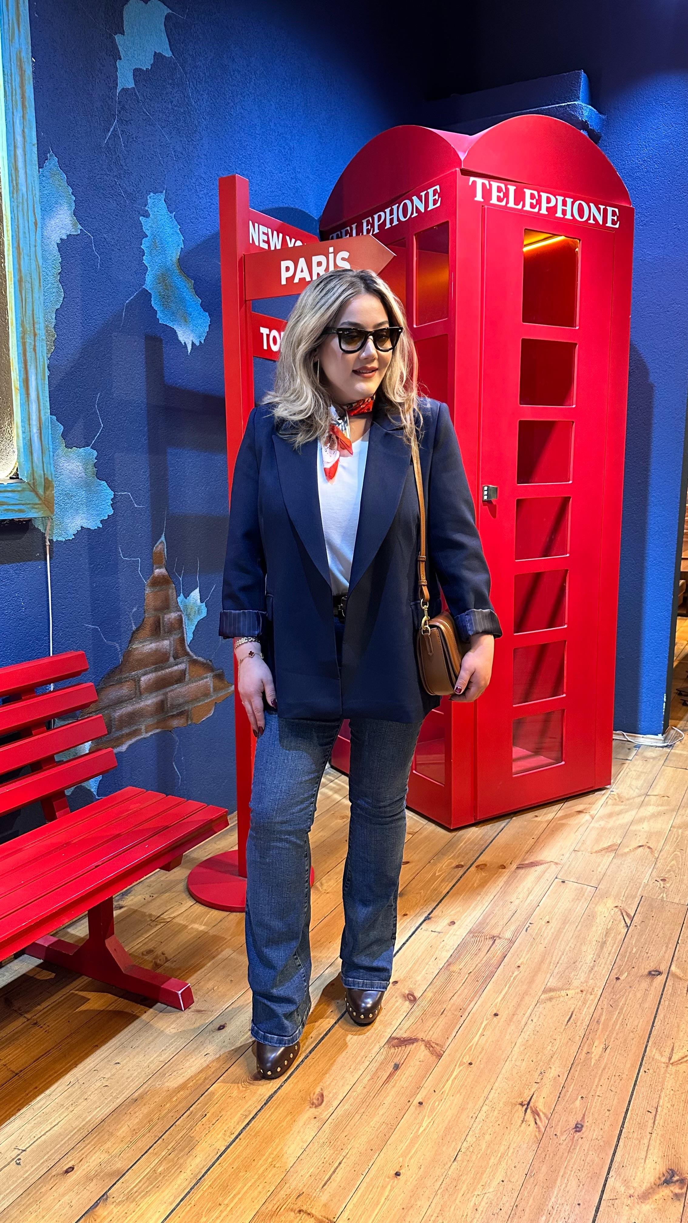 KOL KATLAMALI BLAZER CEKET LACİVERT