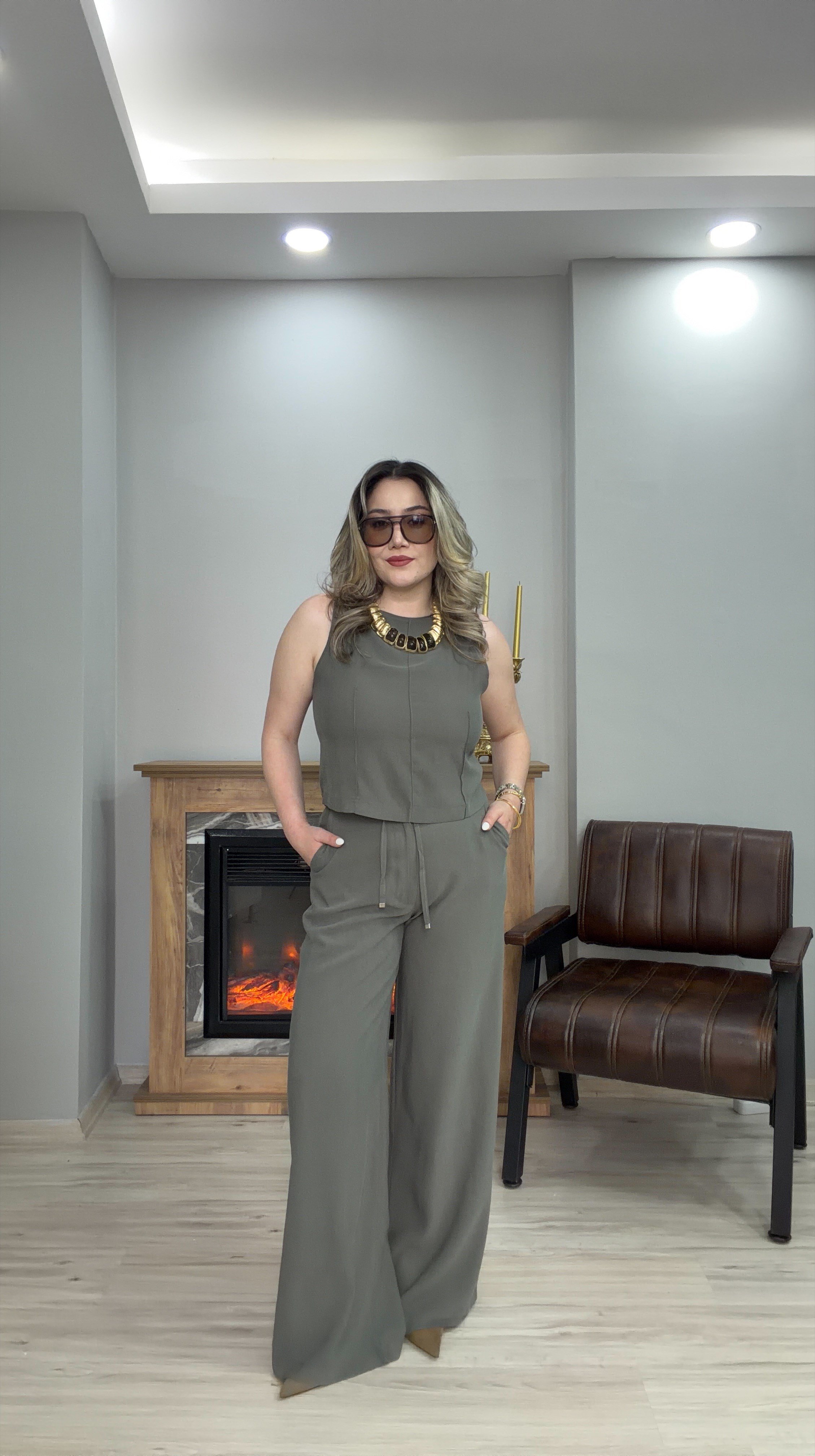 KOLSUZ BLUZ KETEN TAKIM HAKİ