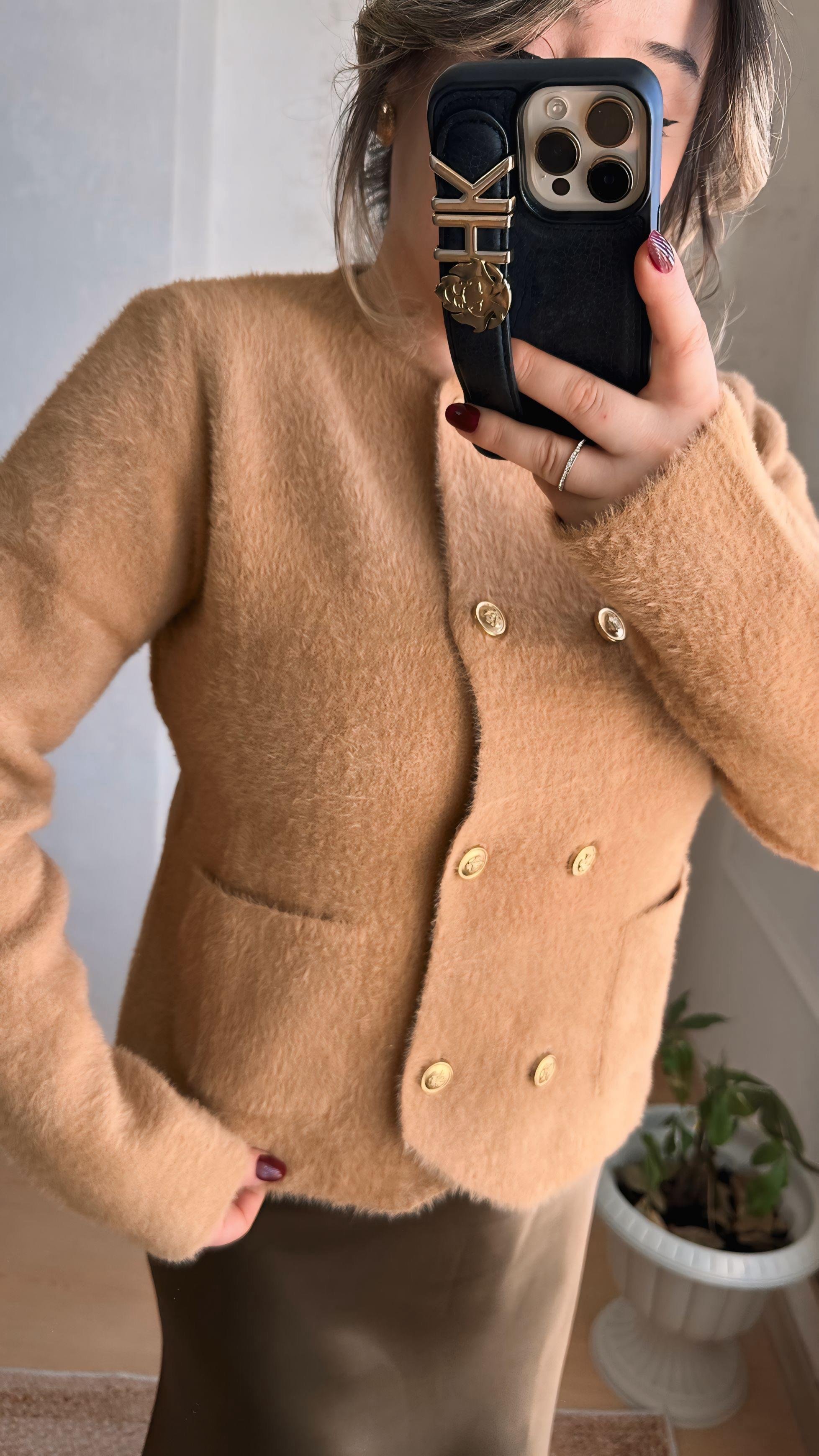 MASSİ GOLD DÜĞMELİ ANGORA HIRKA TABA