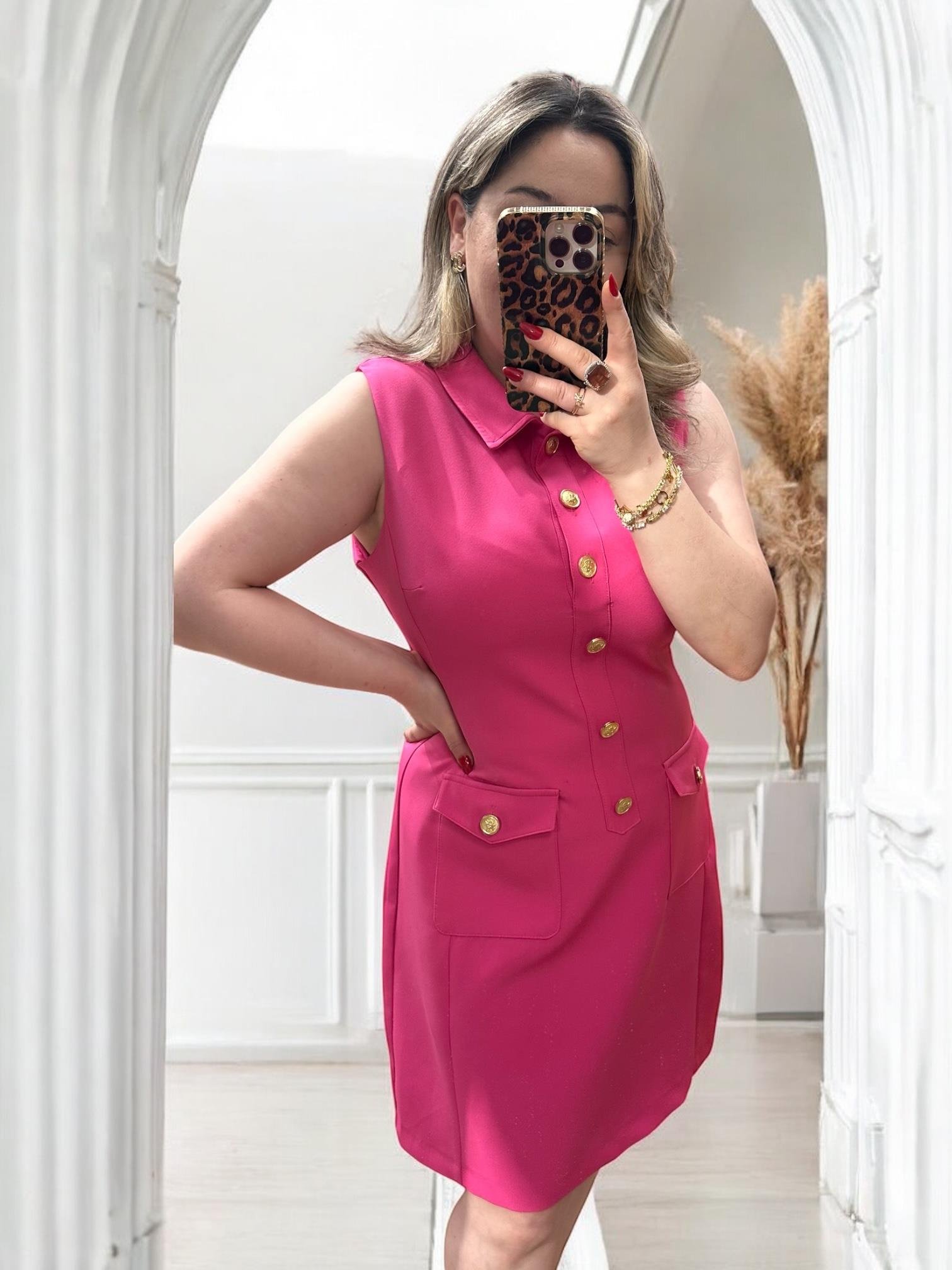 PEMBE KOLSUZ CEKET ELBİSE