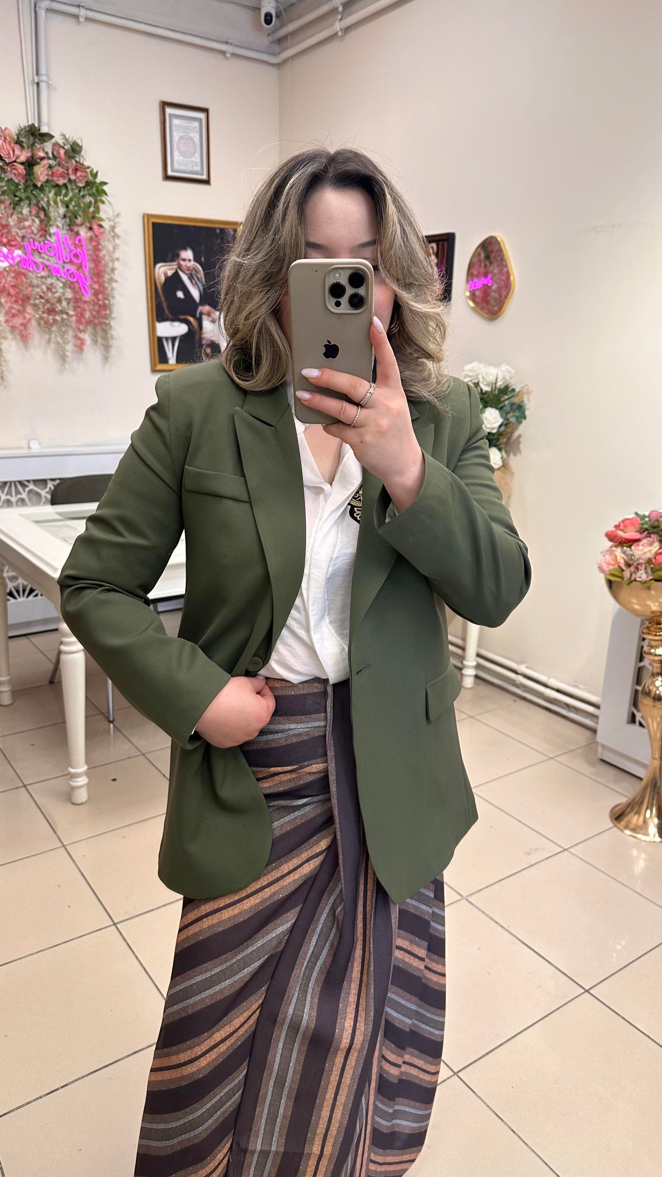 QUZU MARKA BLAZER CEKET HAKİ