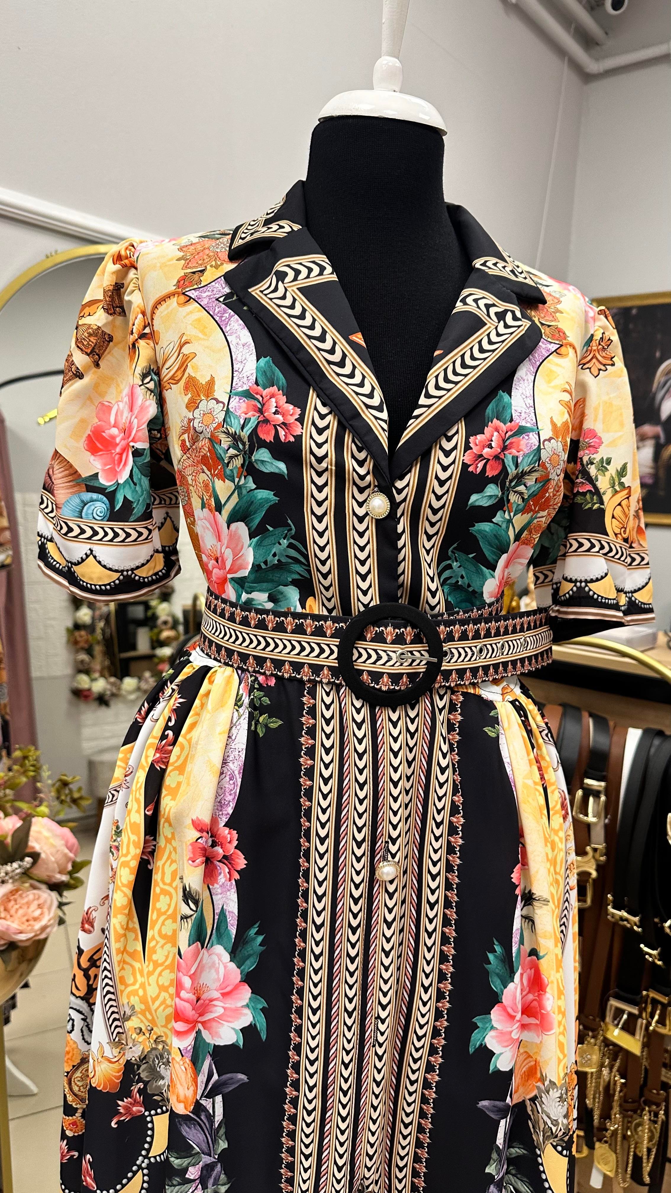 SATEN ZİMMERMAN MODEL KEMERLİ ELBİSE