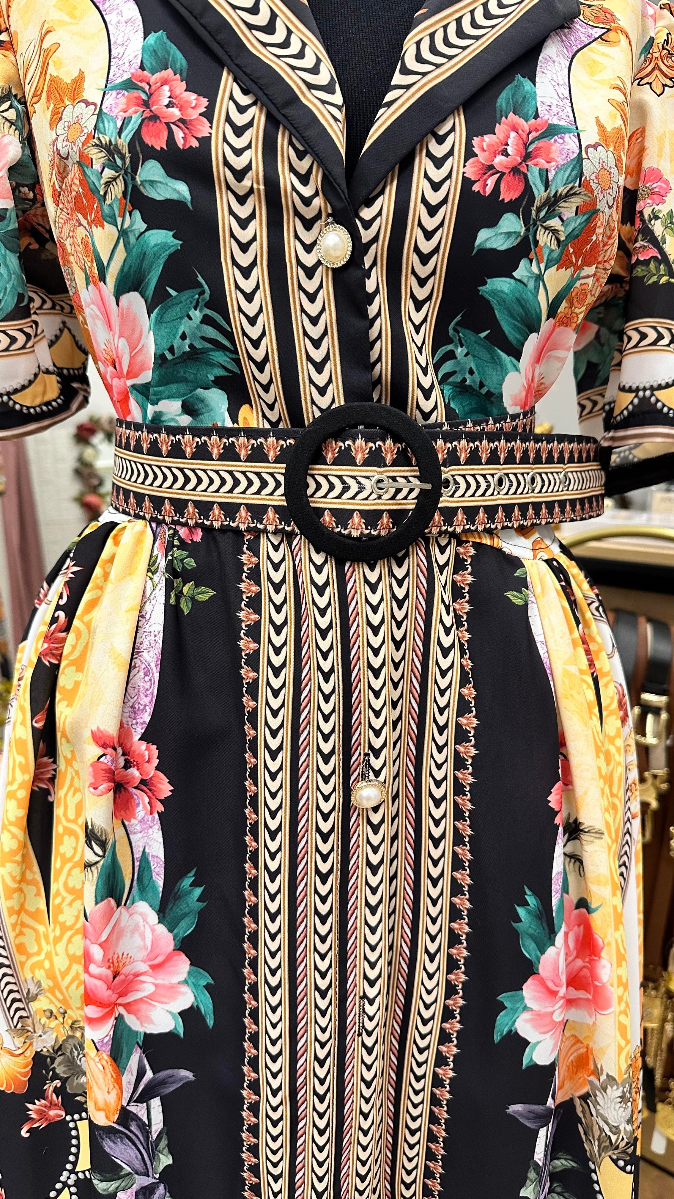 SATEN ZİMMERMAN MODEL KEMERLİ ELBİSE