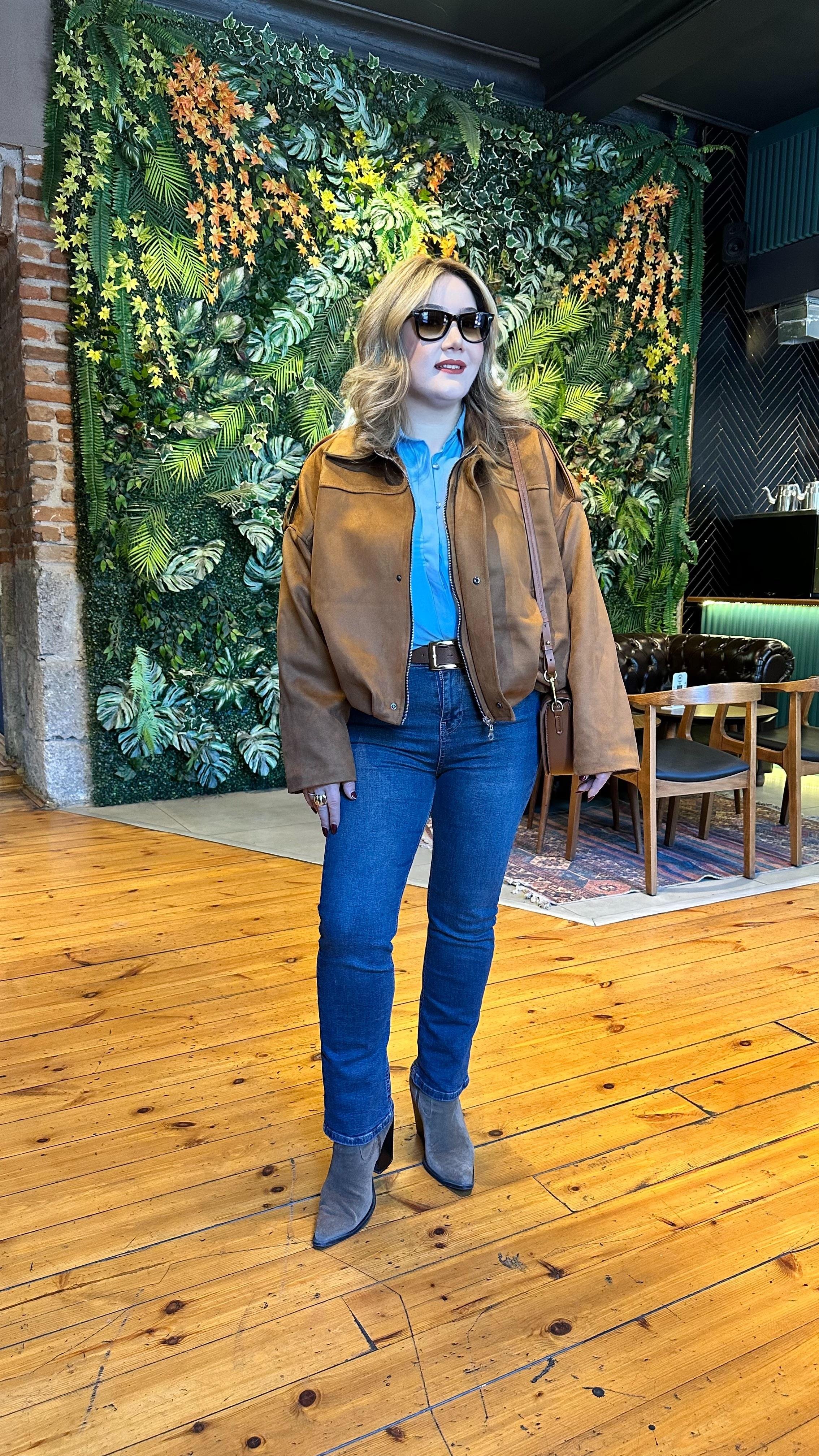 SÜET BOMBER CEKET TABA