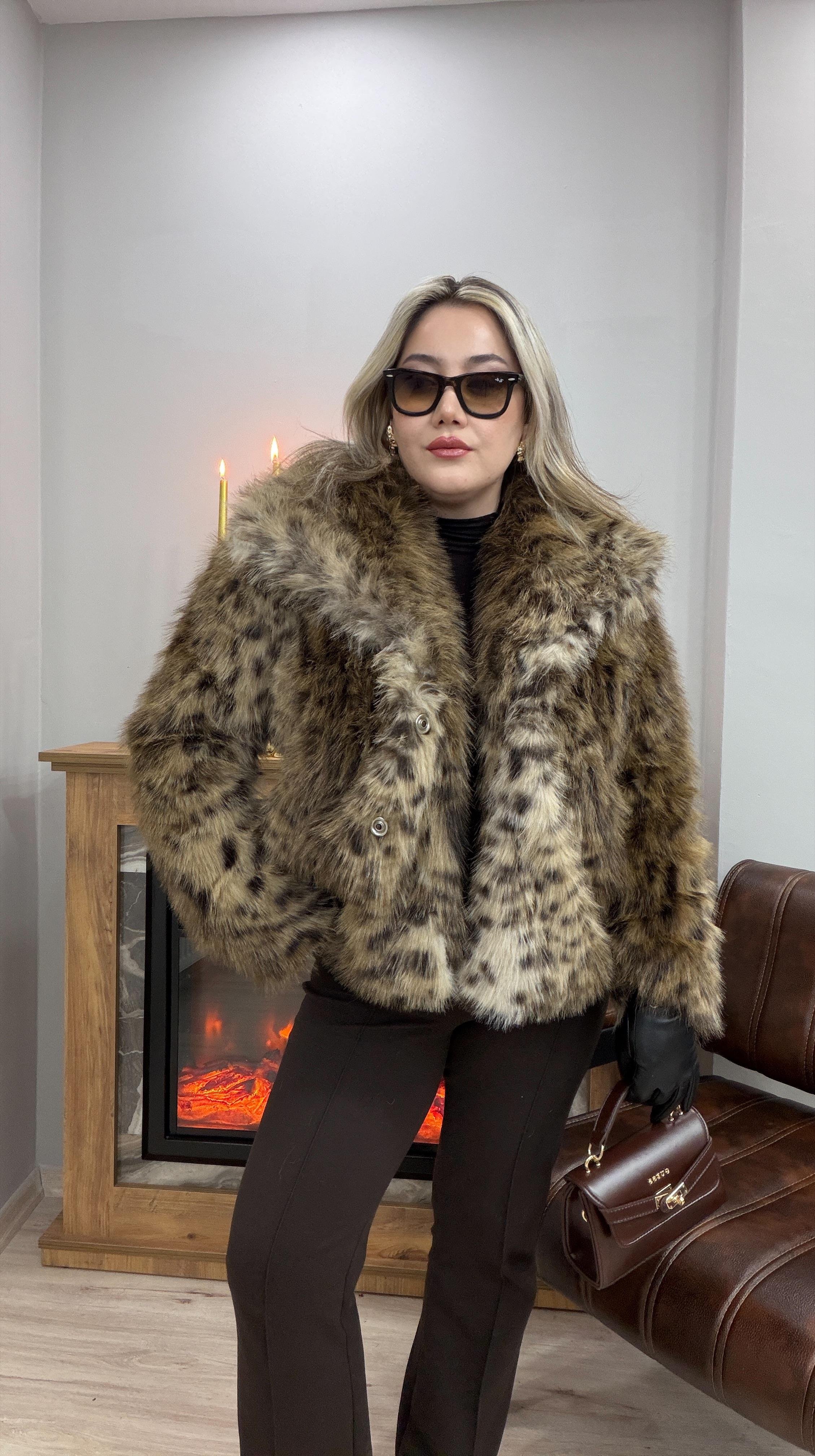 SUNİ KÜRK MONT LEOPAR 