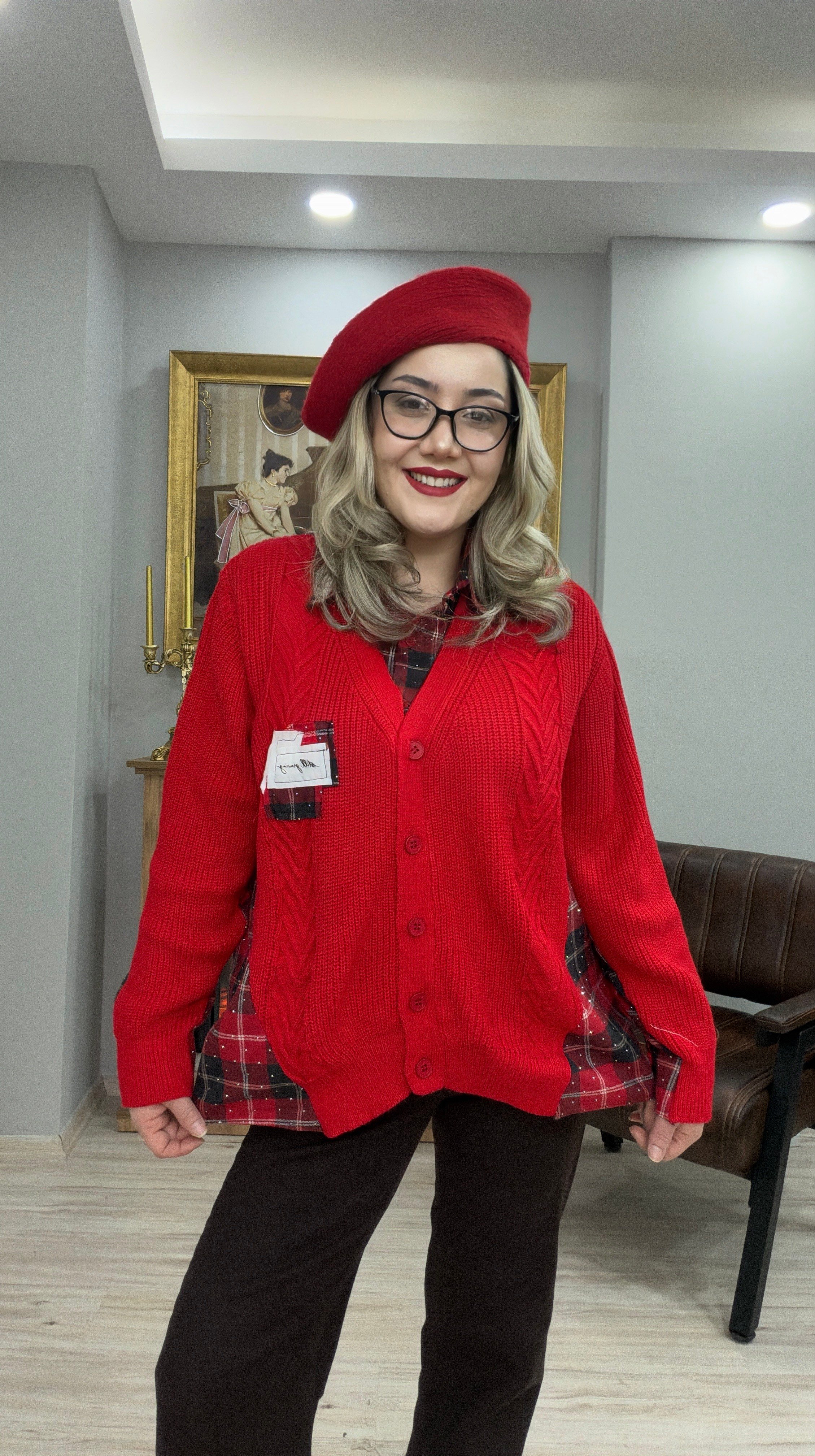 TRİKOLU EKOSE GÖMLEK KIRMIZI