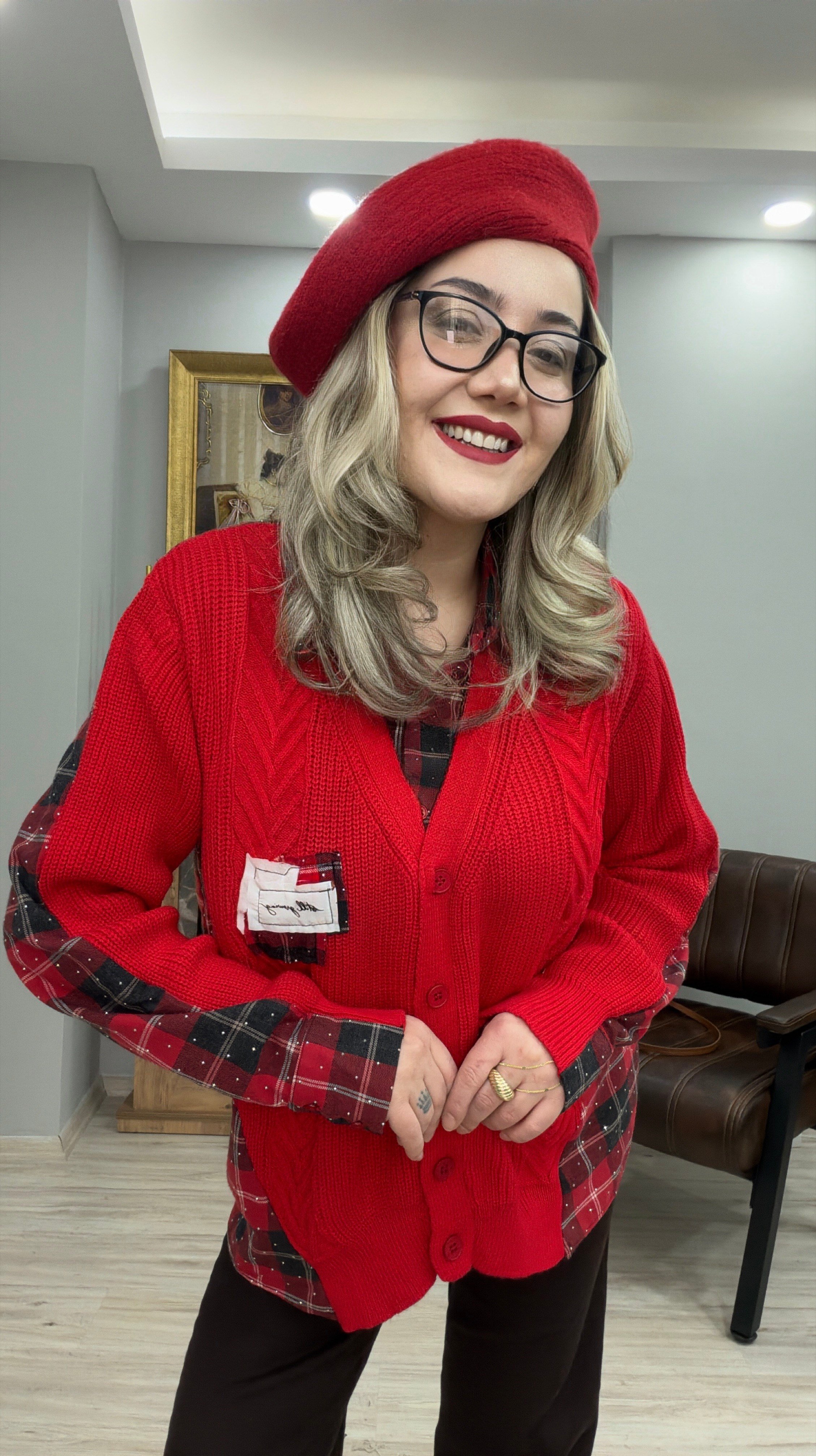 TRİKOLU EKOSE GÖMLEK KIRMIZI