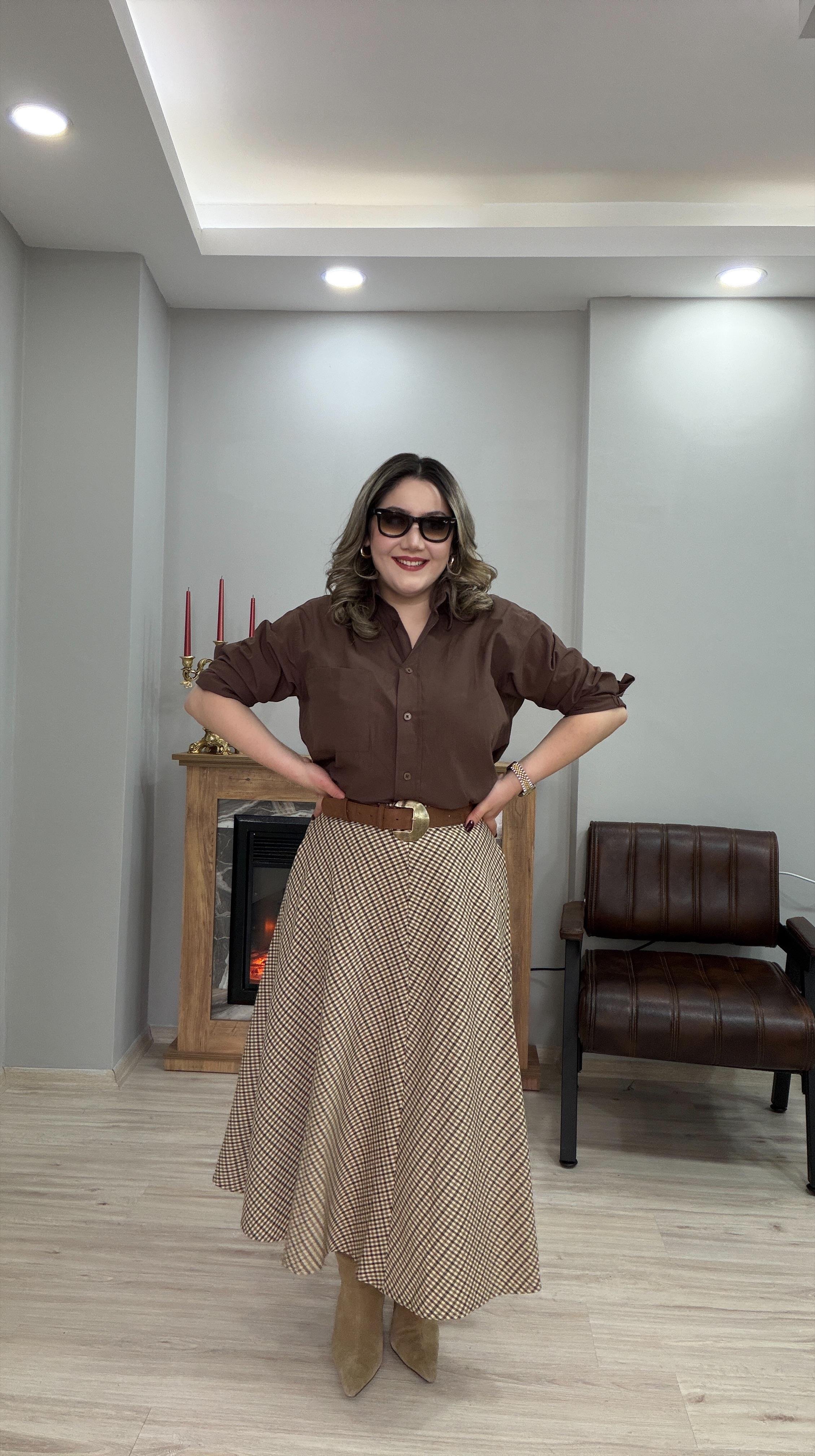 YANDAN CEPLİ KARELİ EKOSE ETEK 