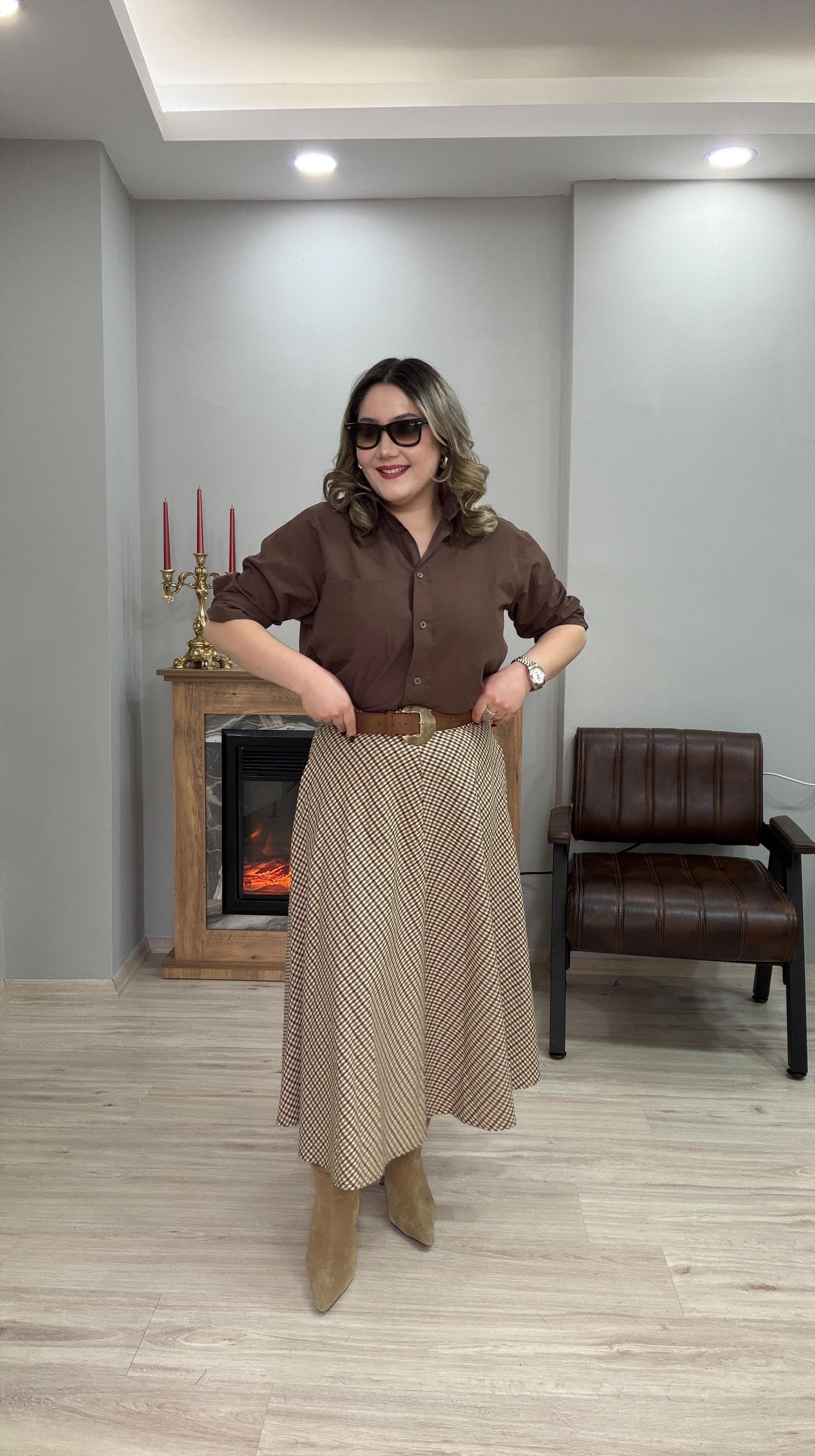YANDAN CEPLİ KARELİ EKOSE ETEK 