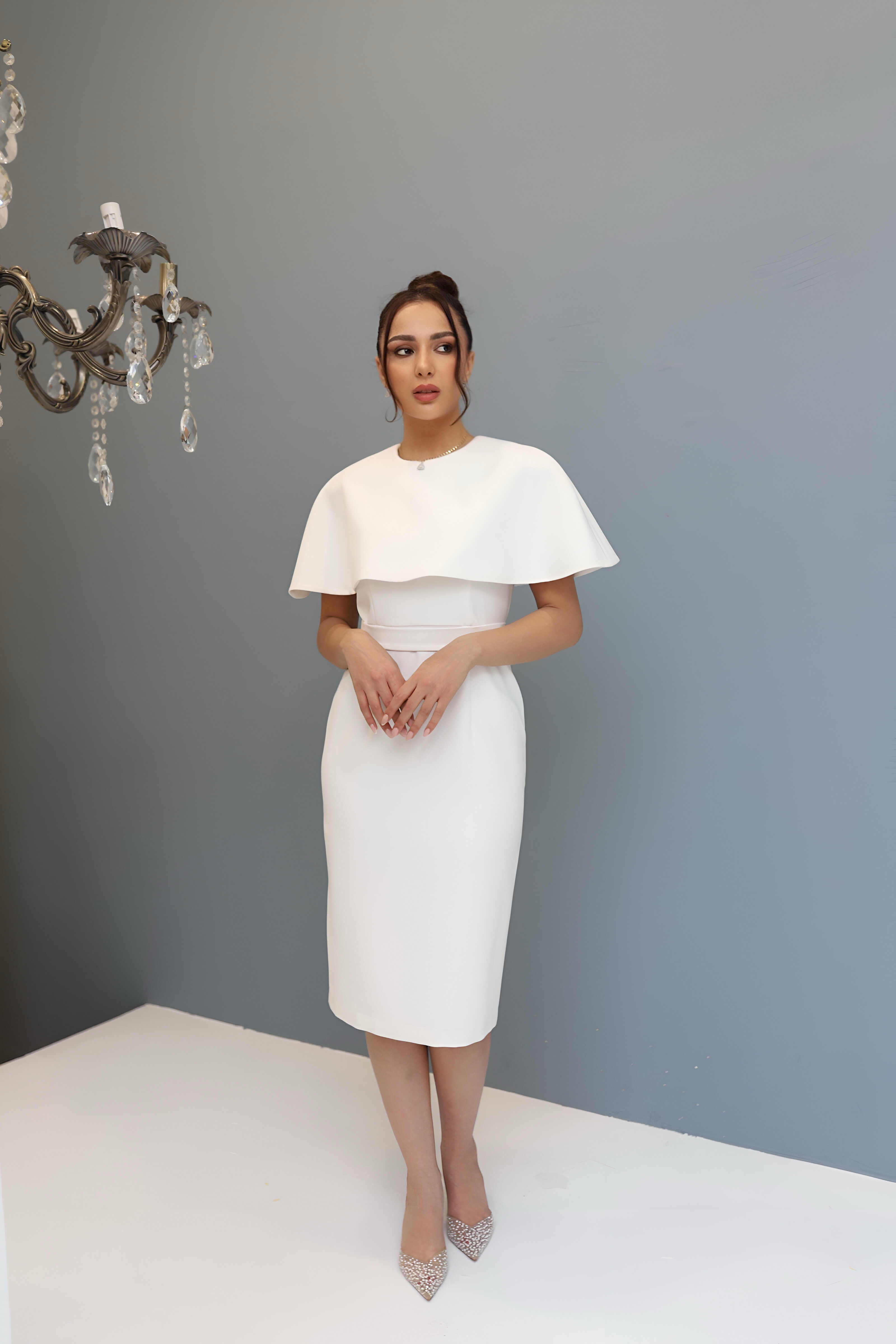 Valeria elbise-Beyaz