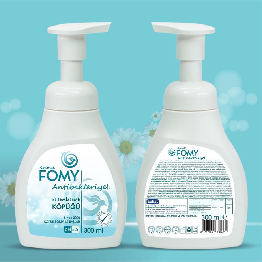 FOMY Antibakteriyel Köpük Sabun 300 ml 4 ADET