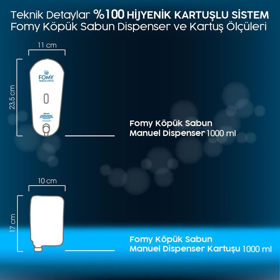 FOMY Classic Köpük Sabun 4'lü ve 1 Adet Dispenser 1000 ml