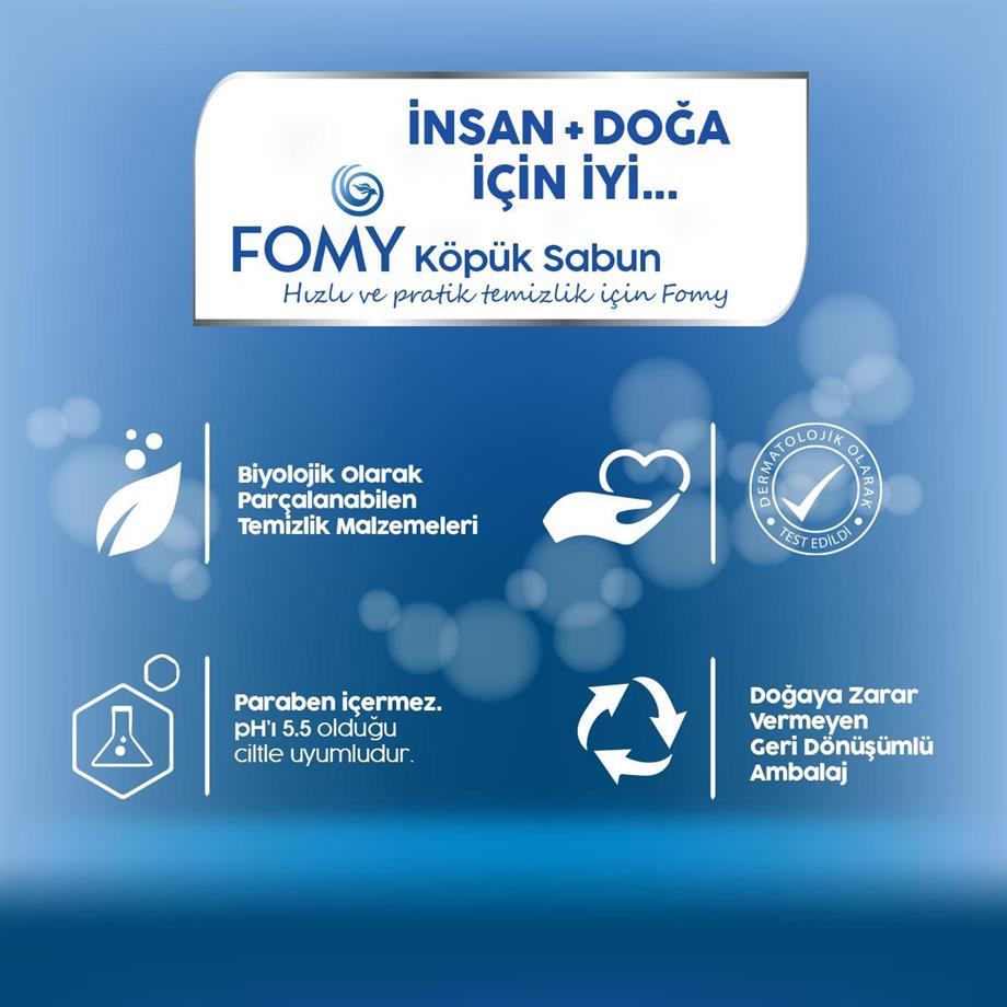 FOMY Classic Köpük Sabun 4'lü ve 1 Adet Dispenser 1000 ml