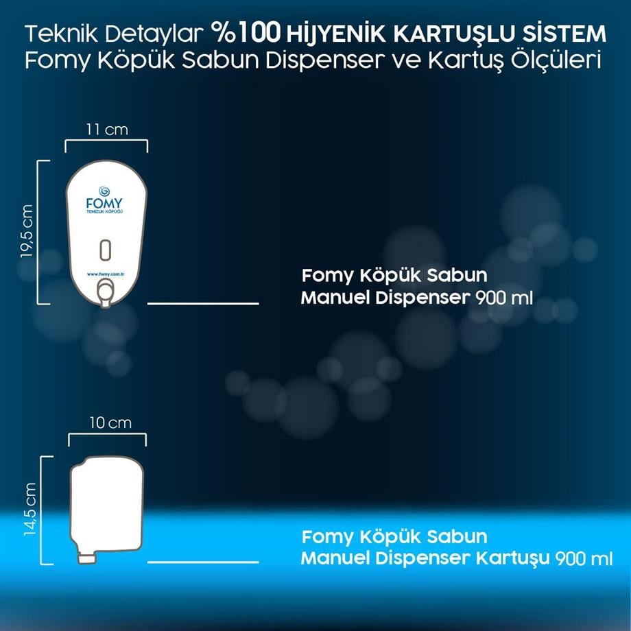 FOMY Köpük Sabun Beyaz Dispenser 900 ml