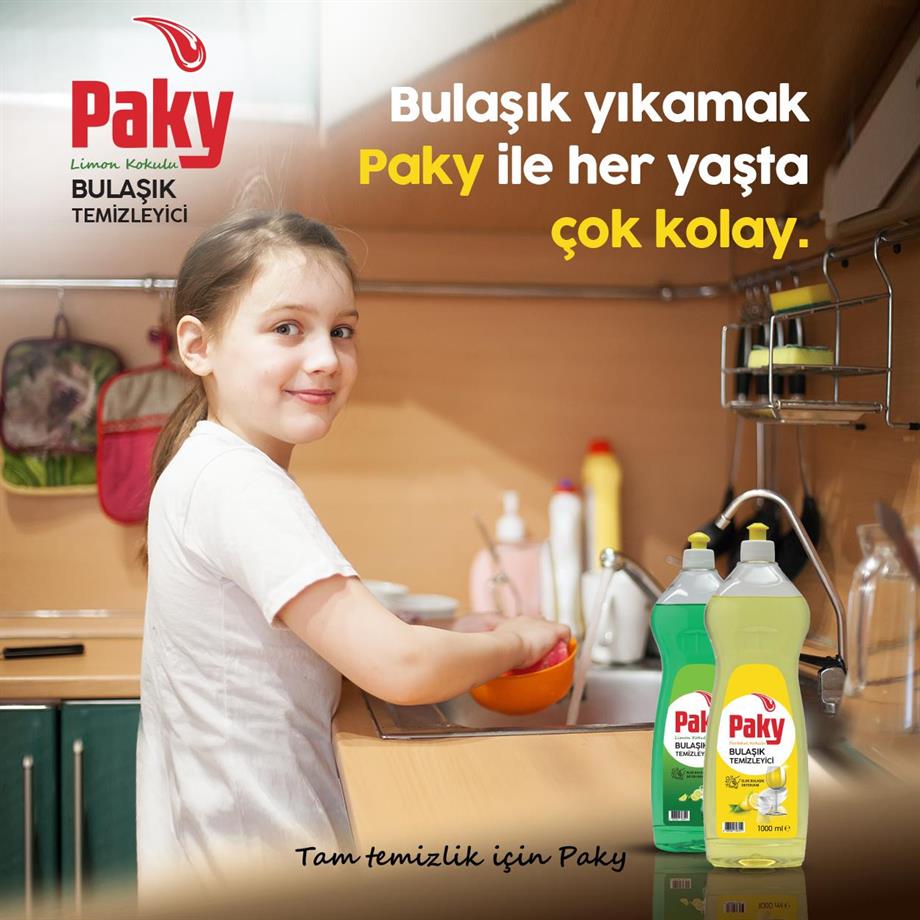 PAKY Elde Bulaşık Deterjanı Sarı Push Pull 1000 ml