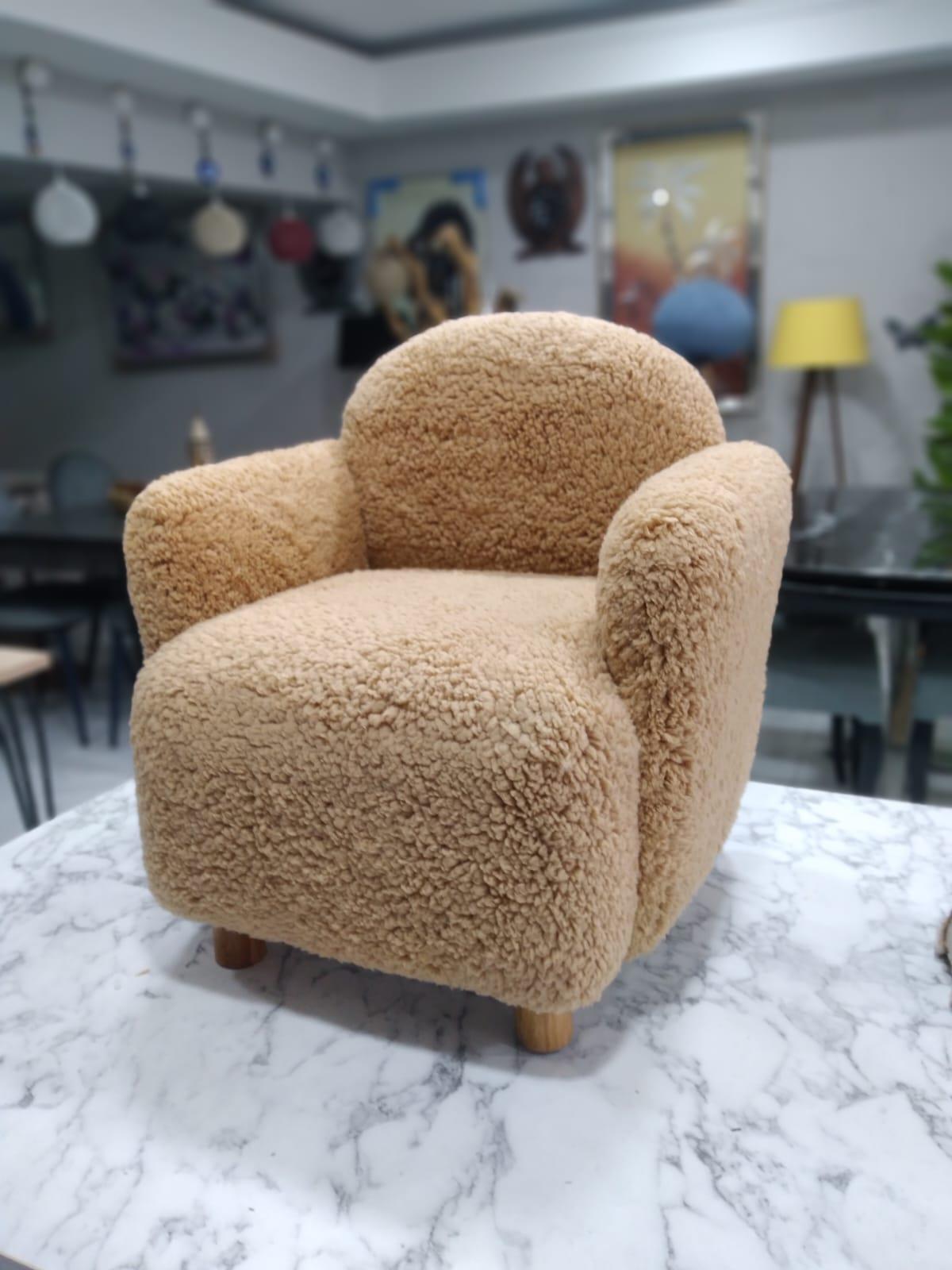  Teddy Ahşap Ayaklı Çocuk Koltuk