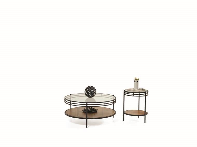 118 2 l'i Orta Sehpa Seti Siyah-Ceviz