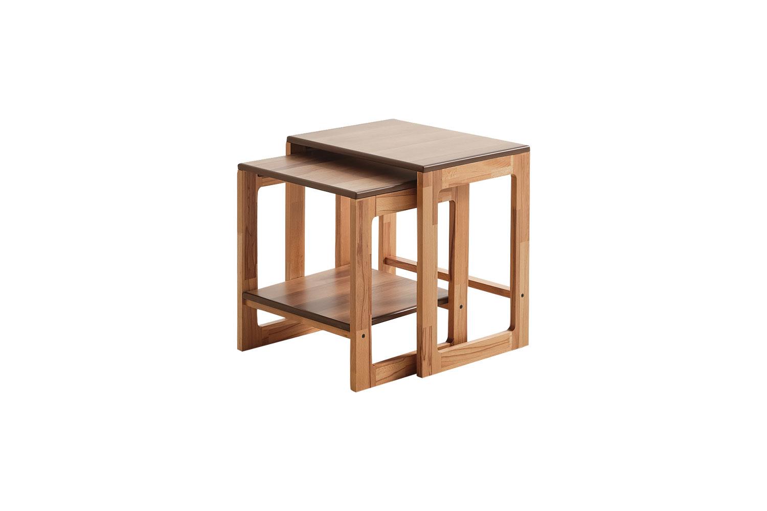 123 Ahşap 2'li Zigon Sehpa Seti