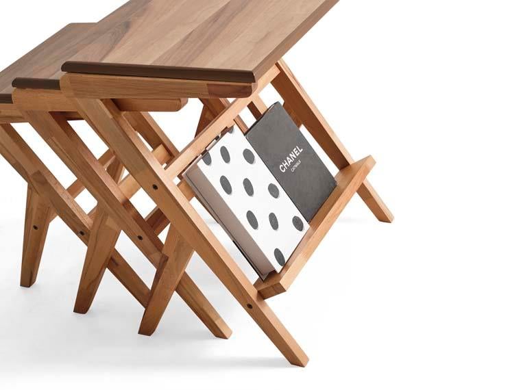 125 Ahşap 3'lü Zigon Sehpa Seti