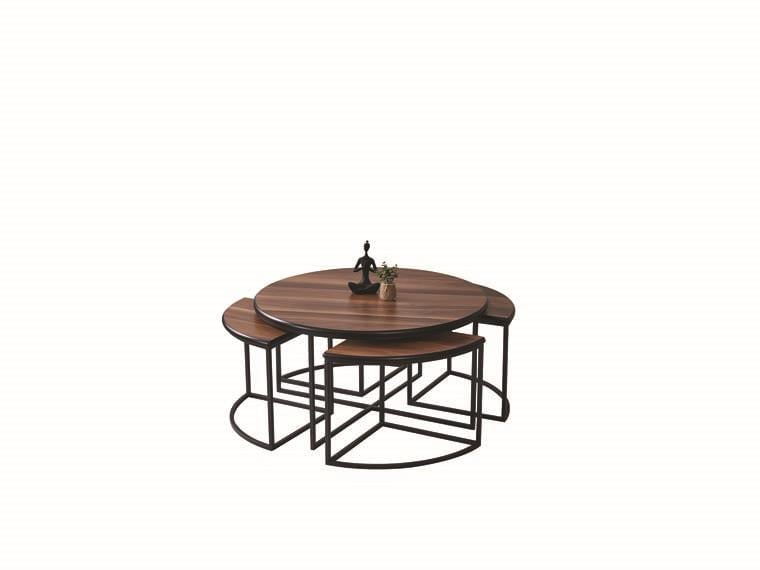 128 Ceviz Orta Sehpa Seti