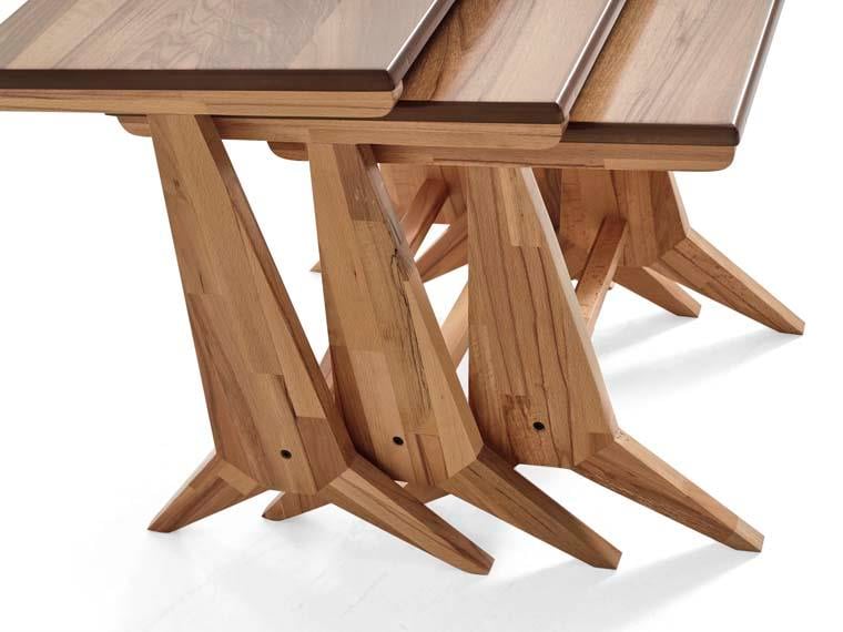 132 Ahşap 3'lü Zigon Sehpa Seti