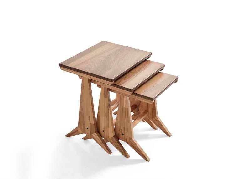 132 Ahşap 3'lü Zigon Sehpa Seti